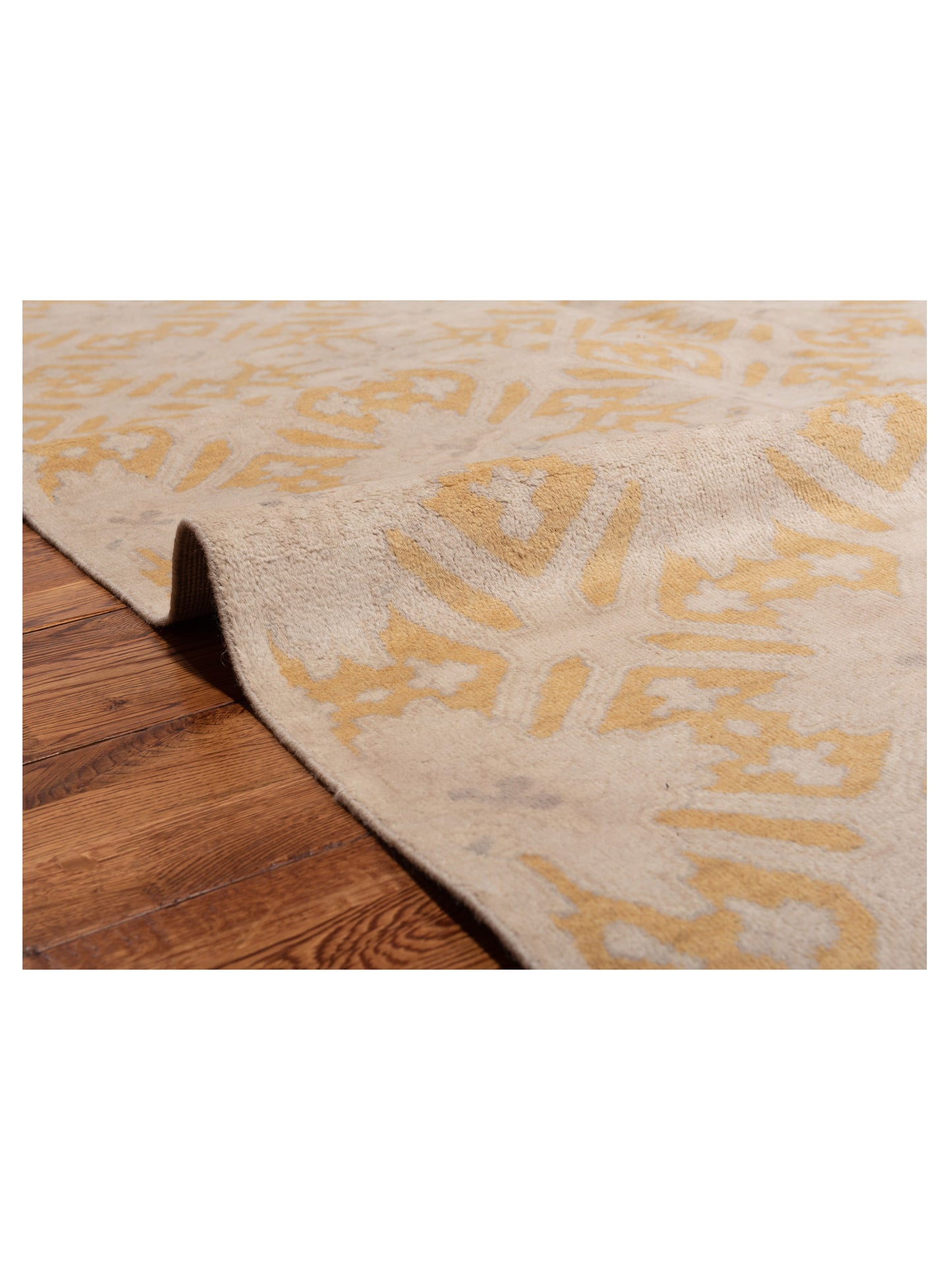 Evren 122240 Beige Gold 6x9 Hand Knotted Rug