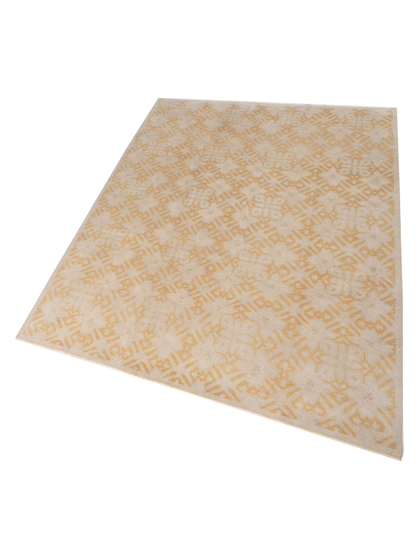 Evren 122242 Silver Gold 9x12 Hand Knotted Rug