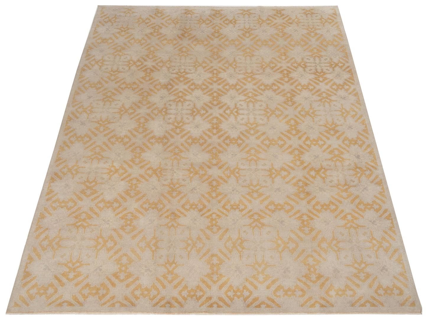Evren 122242 Silver Gold 9x12 Hand Knotted Rug