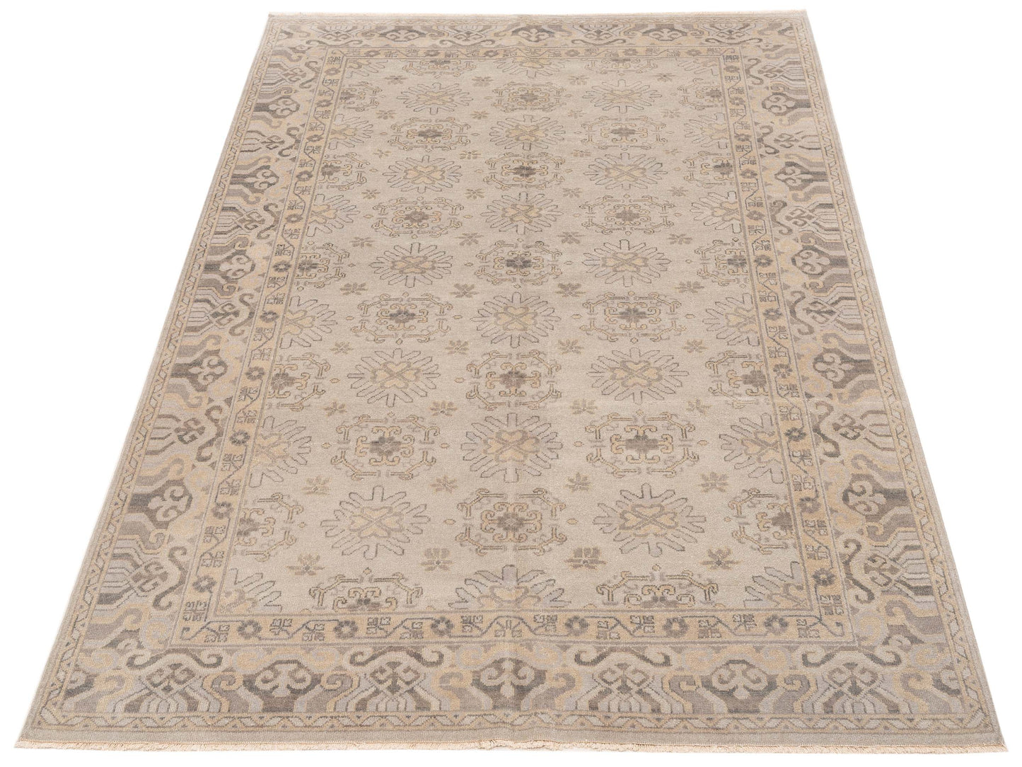 Evren 122251 Silver Silver 6x9 Hand Knotted Rug