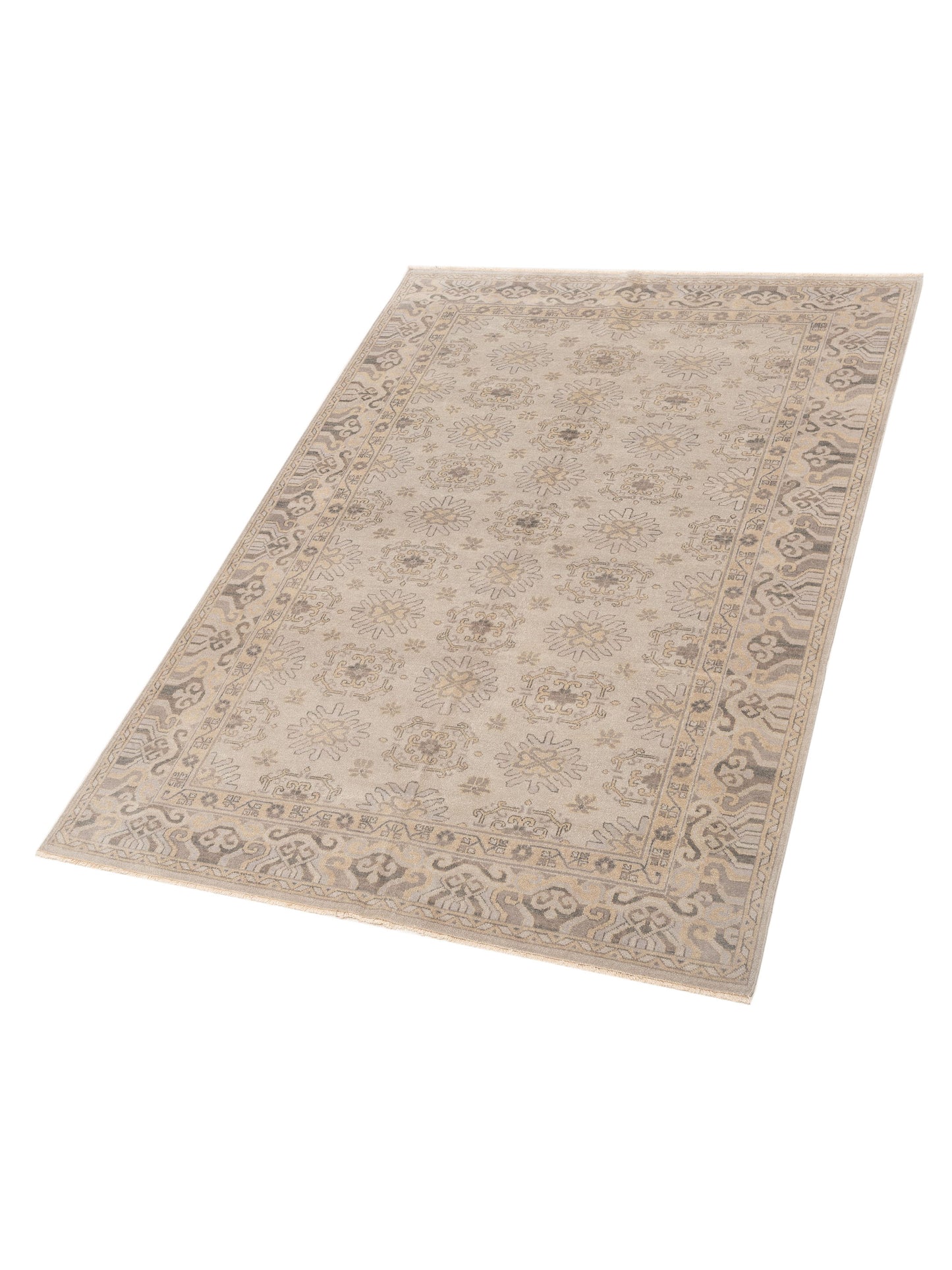 Evren 122251 Silver Silver 6x9 Hand Knotted Rug