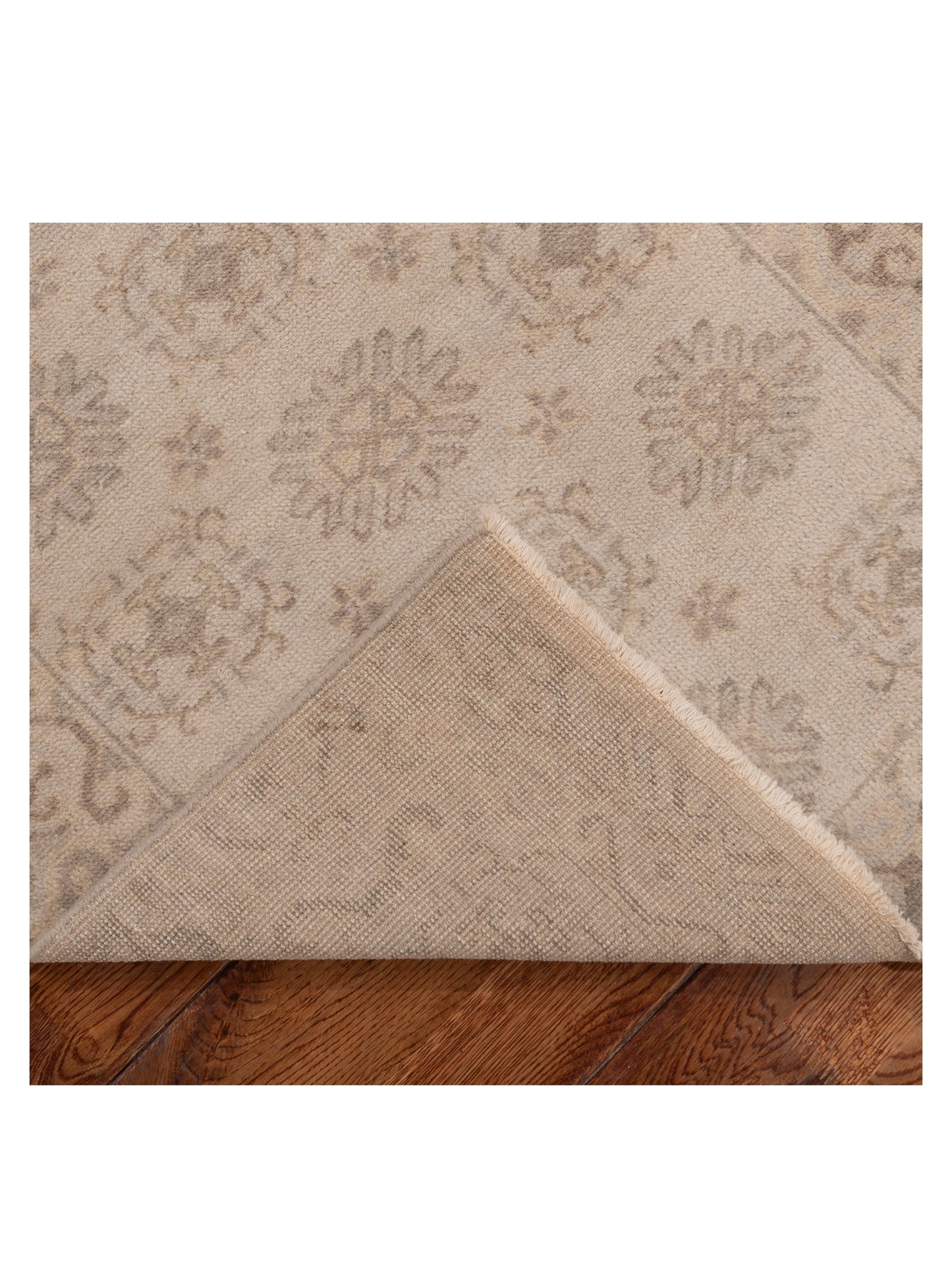 Evren 122260 Beige Brown 2.6x8 Hand Knotted Rug