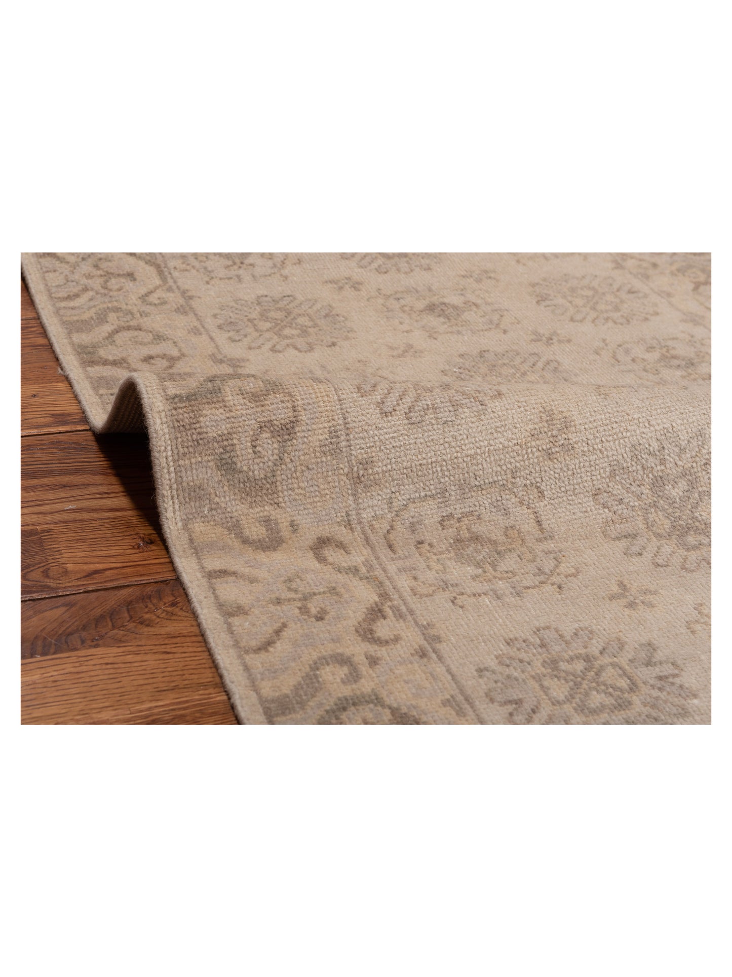 Evren 122260 Beige Brown 2.6x8 Hand Knotted Rug