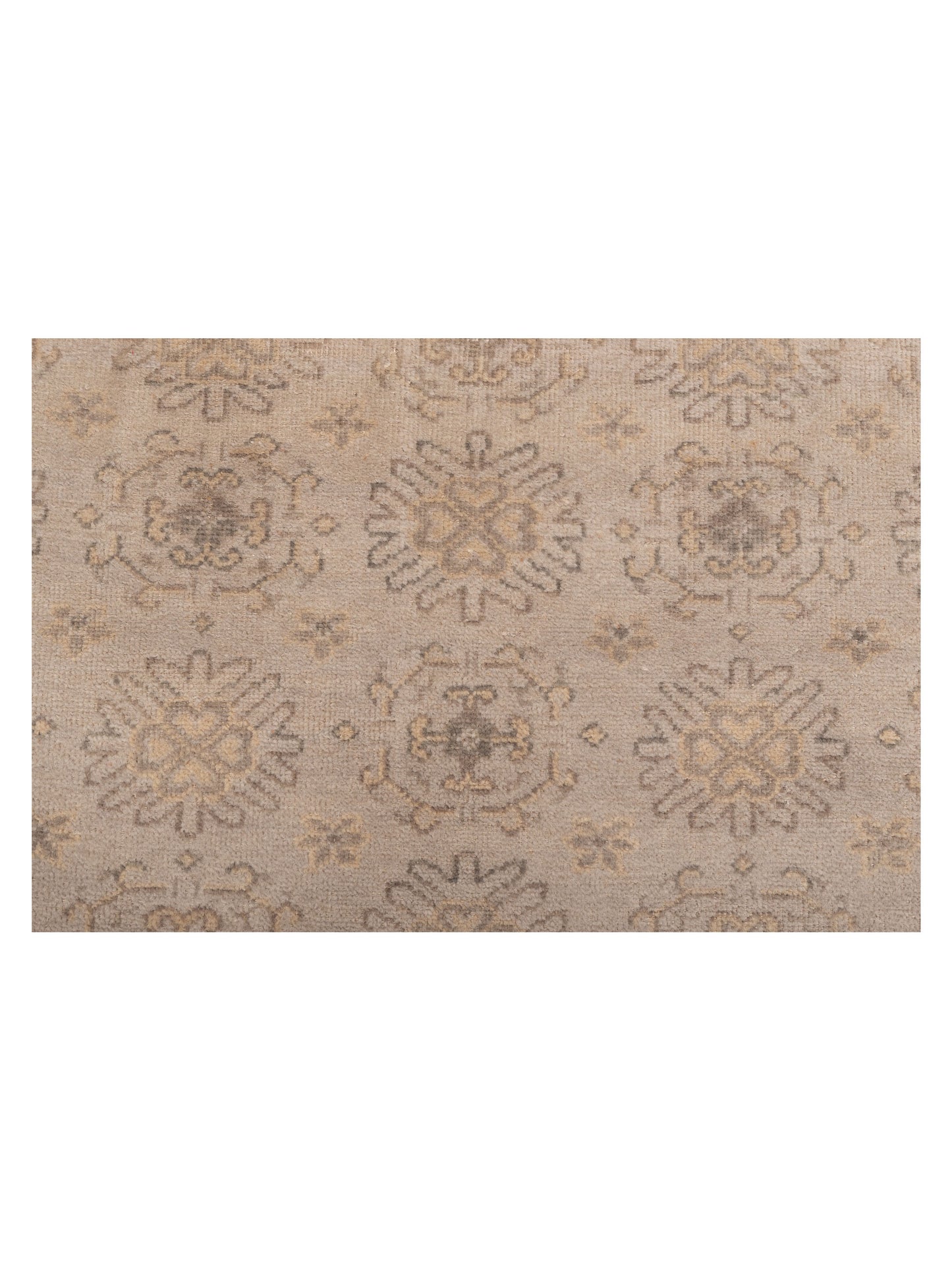 Evren 122269 Gray Cream 4x6 Hand Knotted Rug