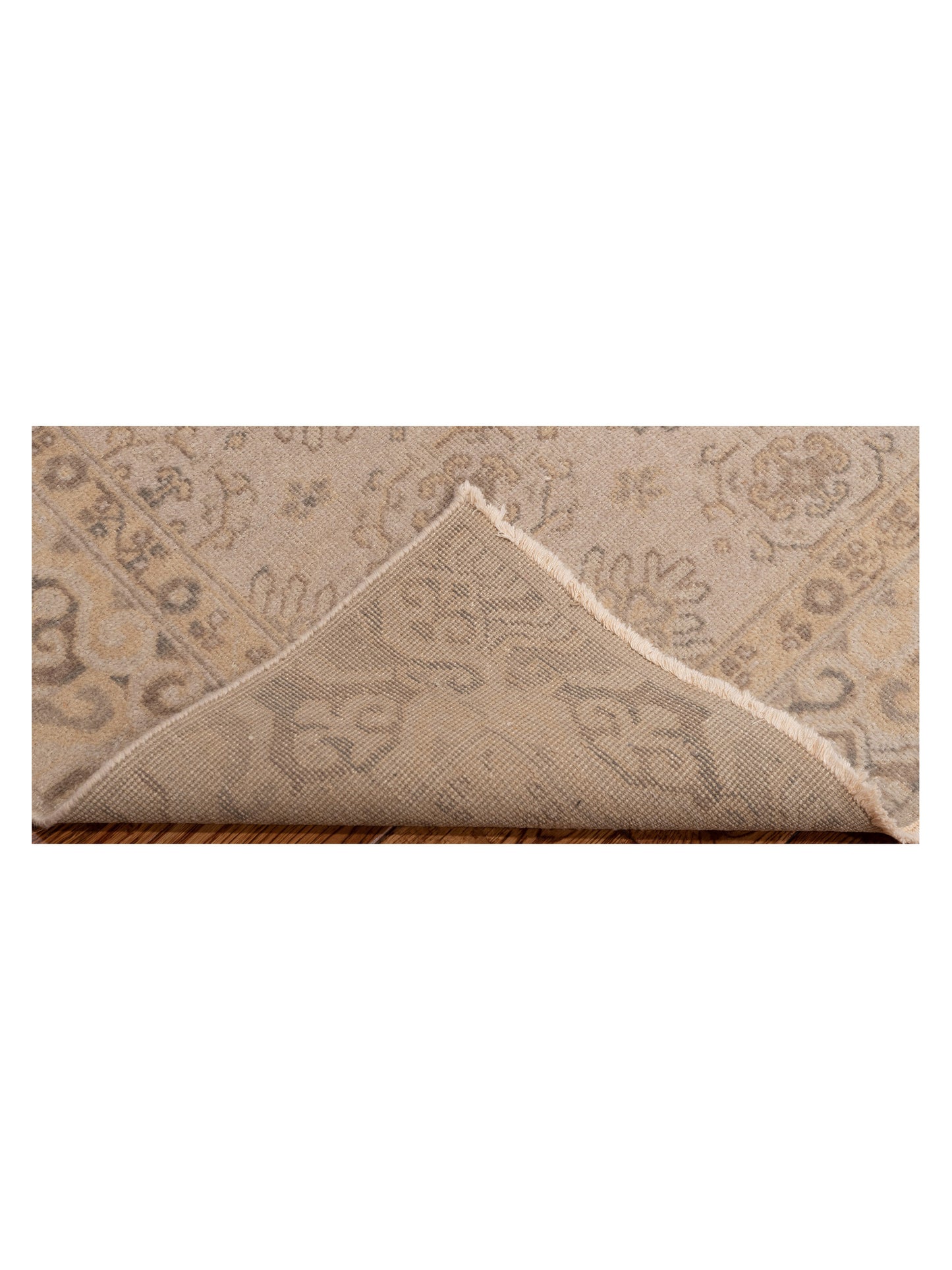 Evren 122269 Gray Cream 4x6 Hand Knotted Rug