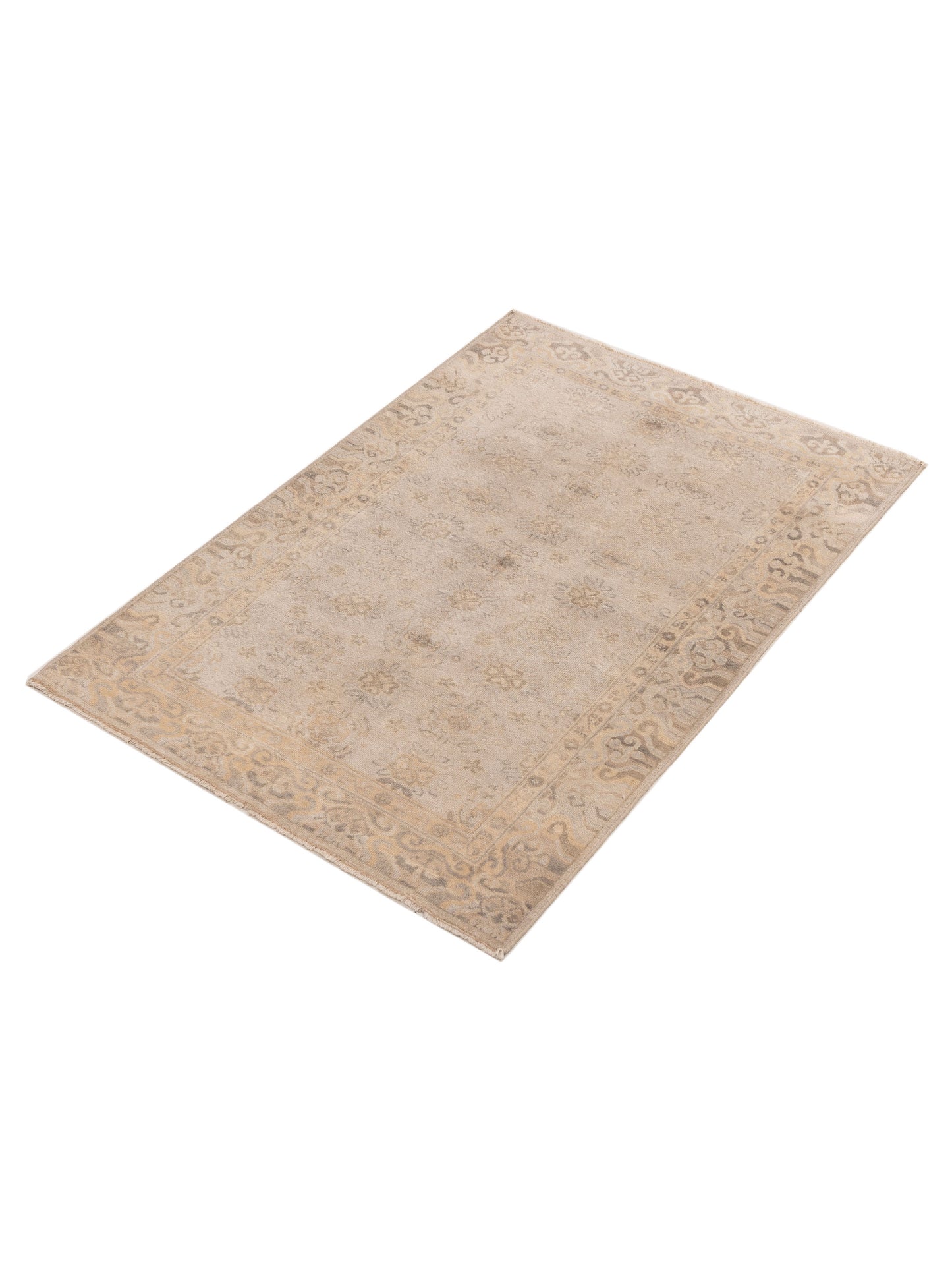 Evren 122270 Silver Gold 4x6 Hand Knotted Rug