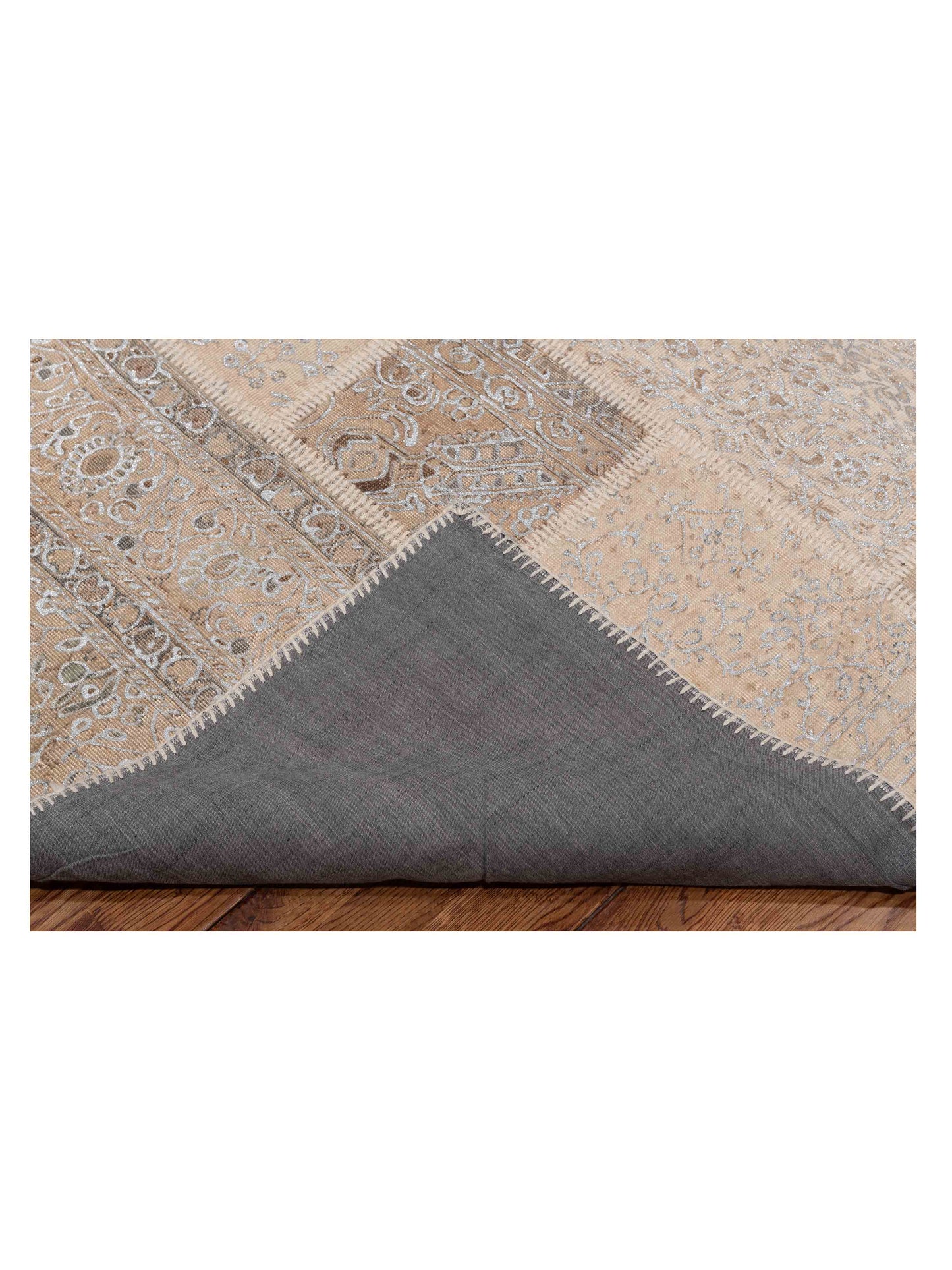 Turkish Vestige Patchwork 122321 Natural 6.7x9.10 Hand Knotted Rug