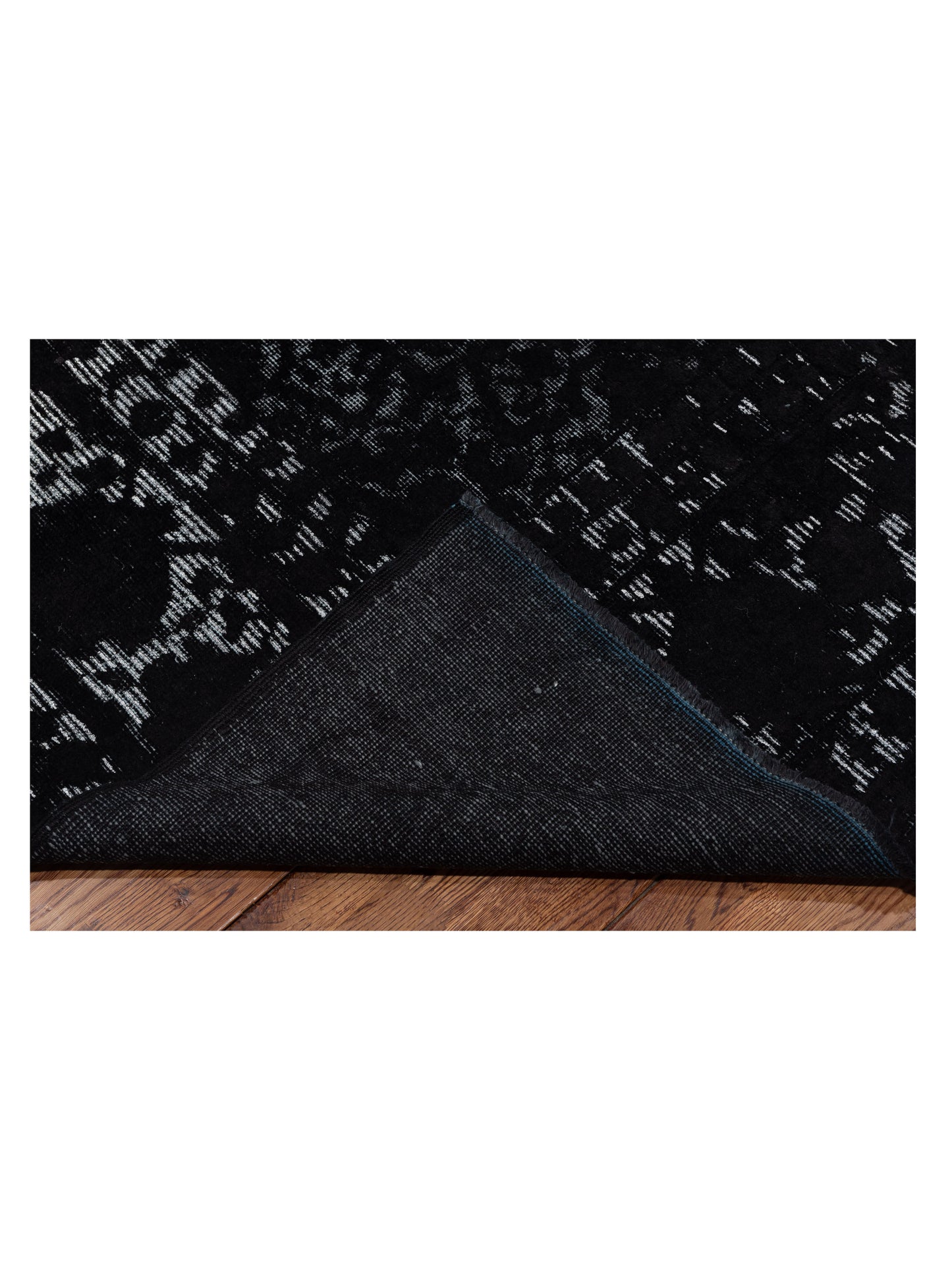 Vintage 122327 Black 8.7x13 Hand Knotted Rug