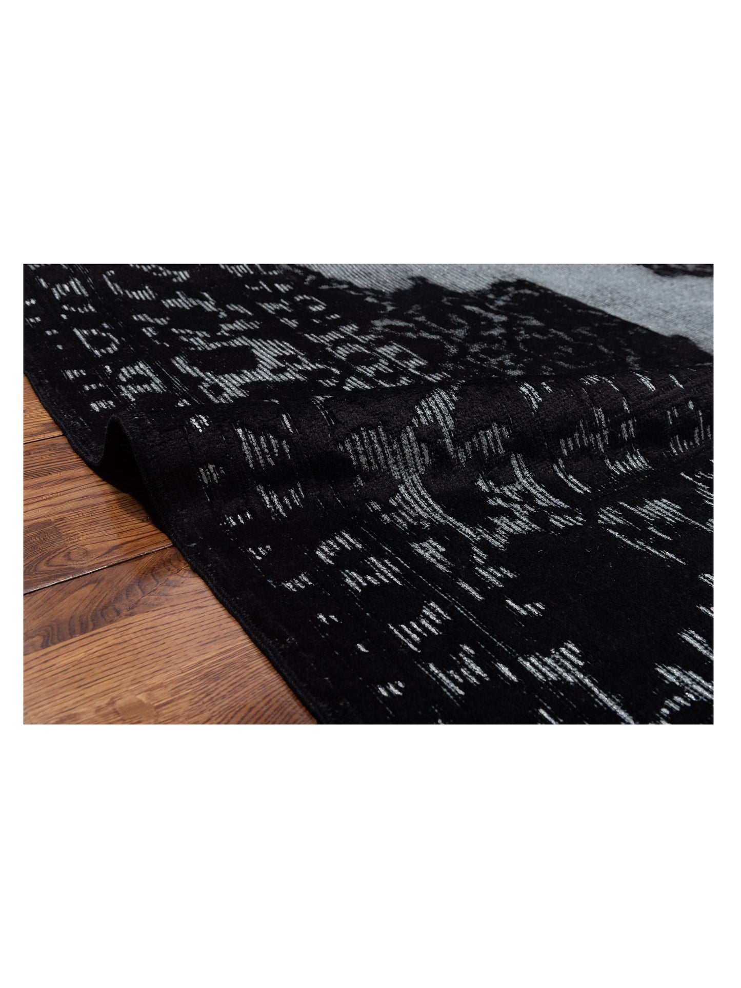 Vintage 122327 Black 8.7x13 Hand Knotted Rug