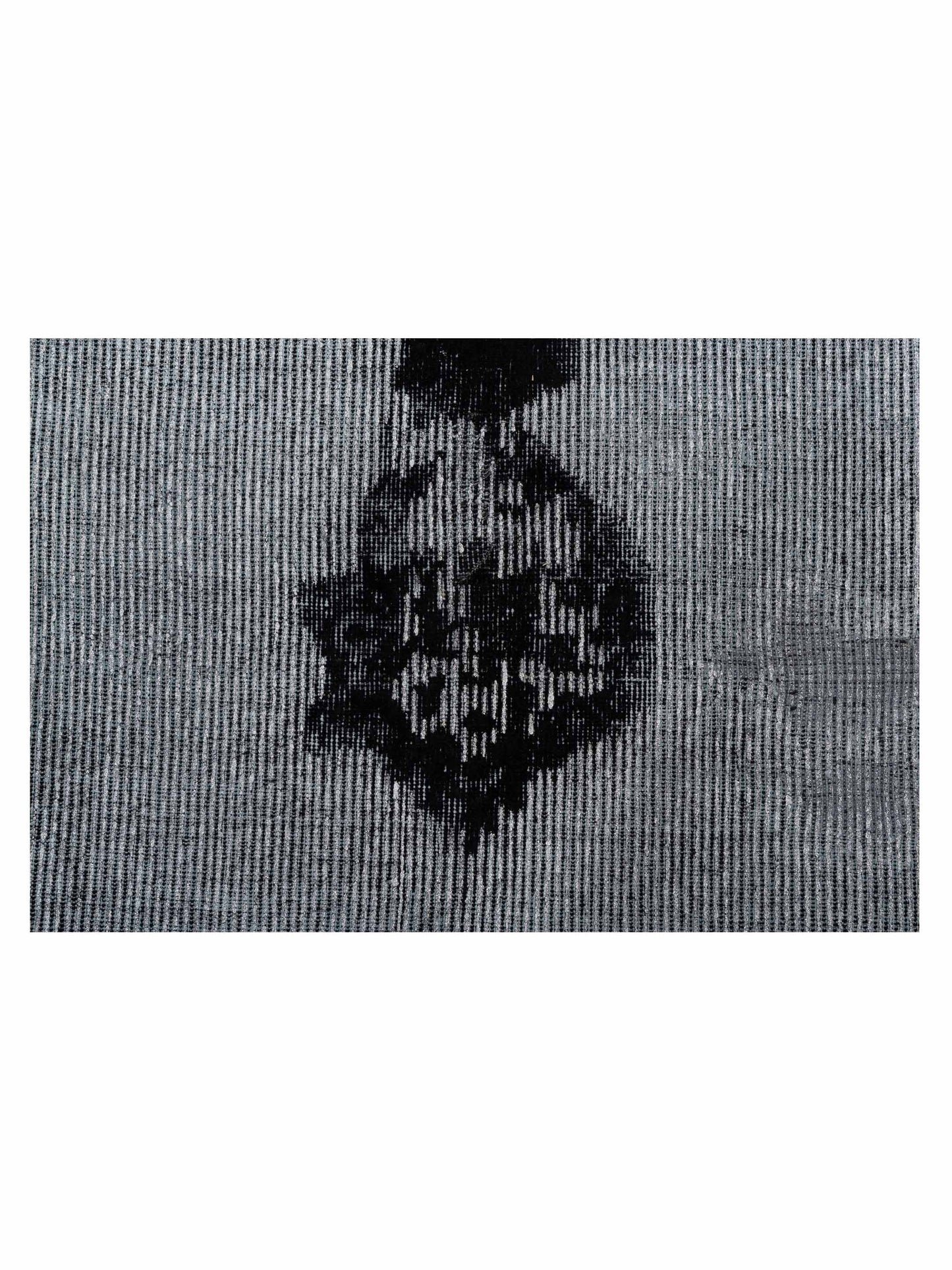 Vintage 122327 Black 8.7x13 Hand Knotted Rug