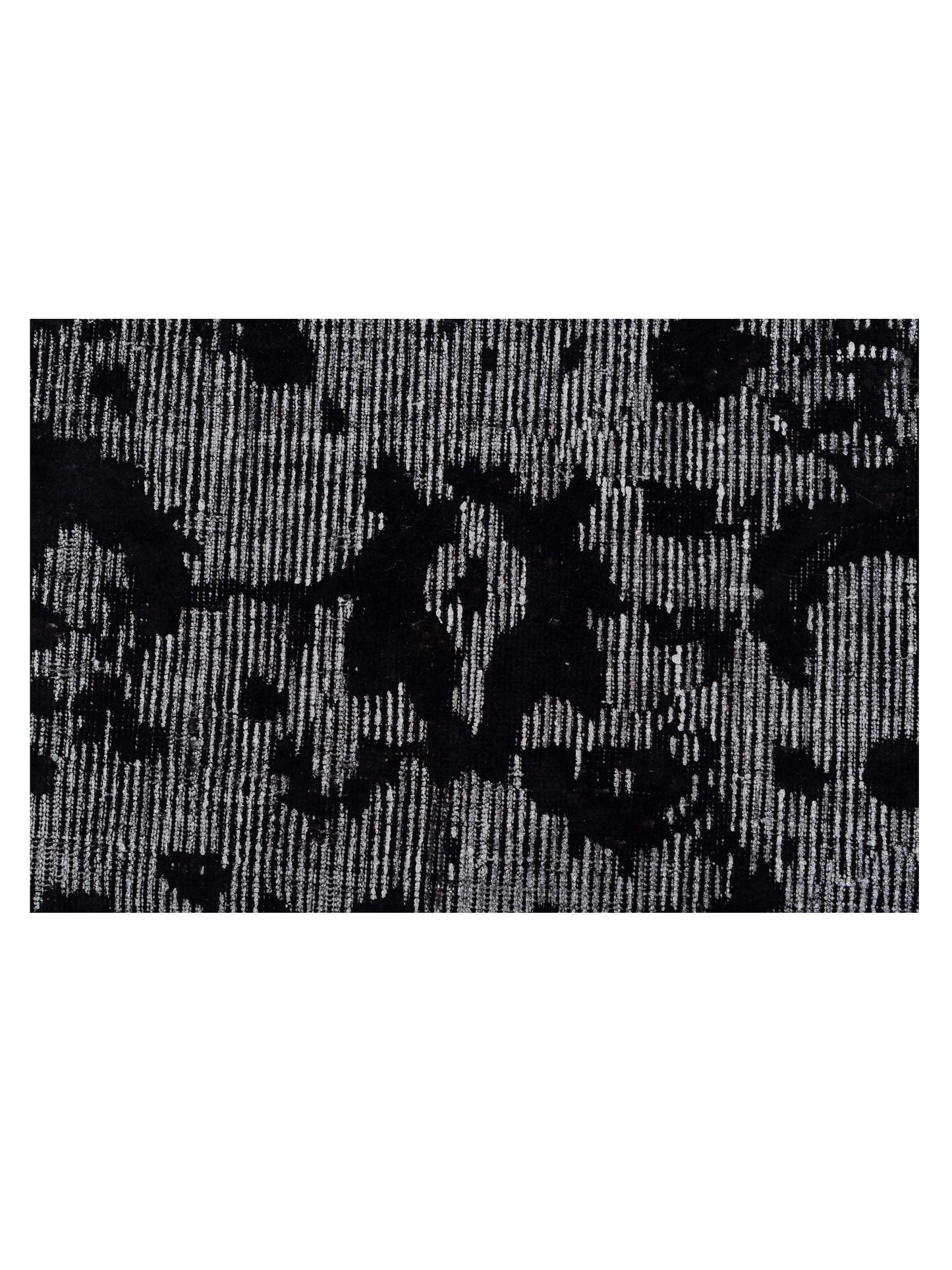 Vintage 122328 Silver Black 7.11x11.5 Hand Knotted Rug