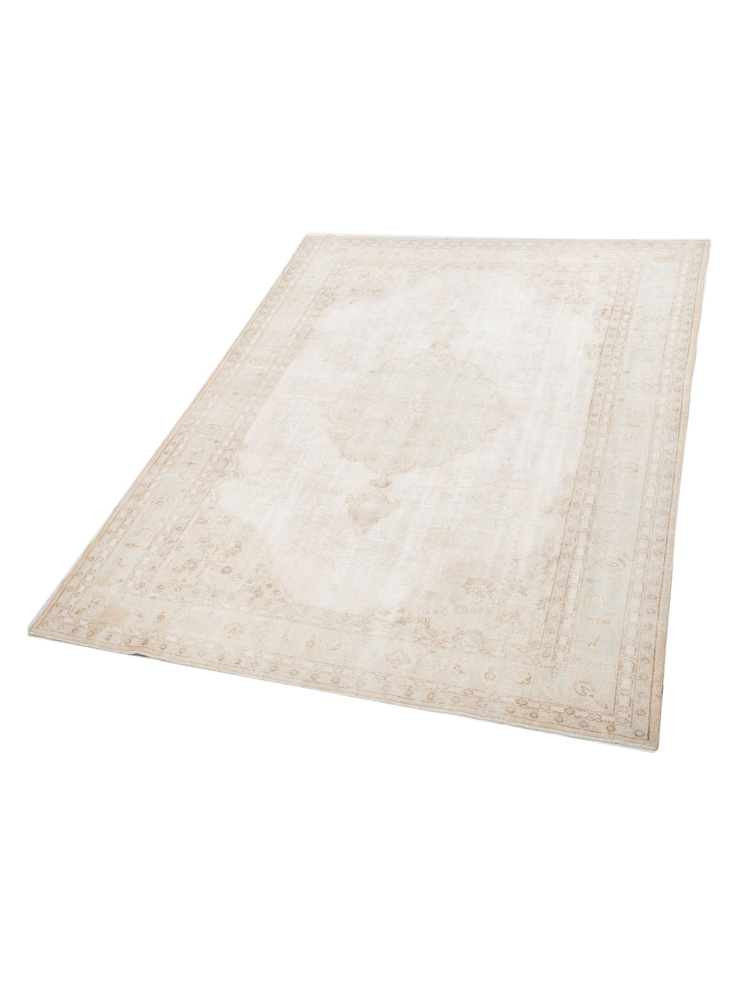 Vintage 122338 Ivory 8.9x11.4 Hand Knotted Rug