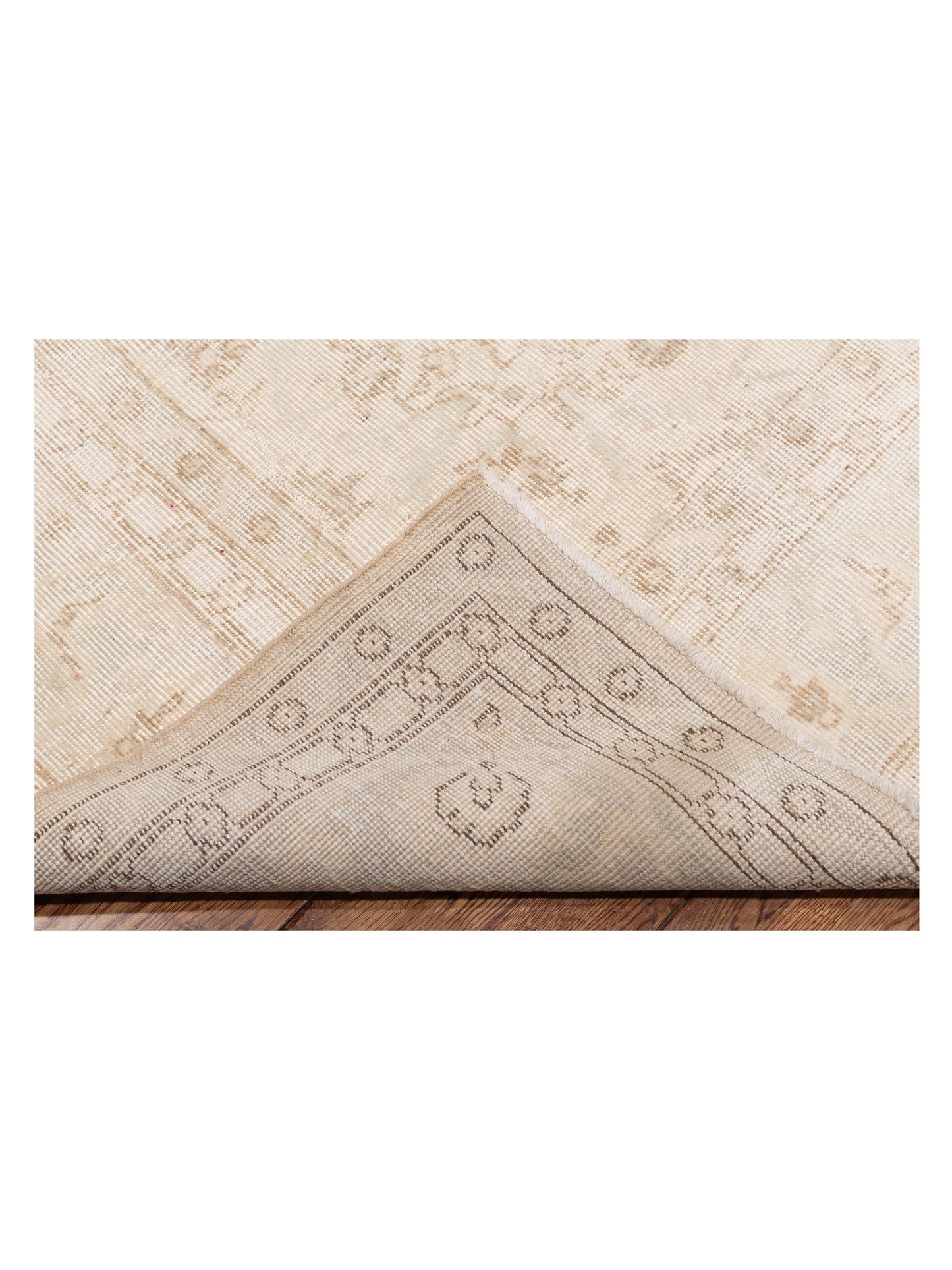 Vintage 122338 Ivory 8.9x11.4 Hand Knotted Rug