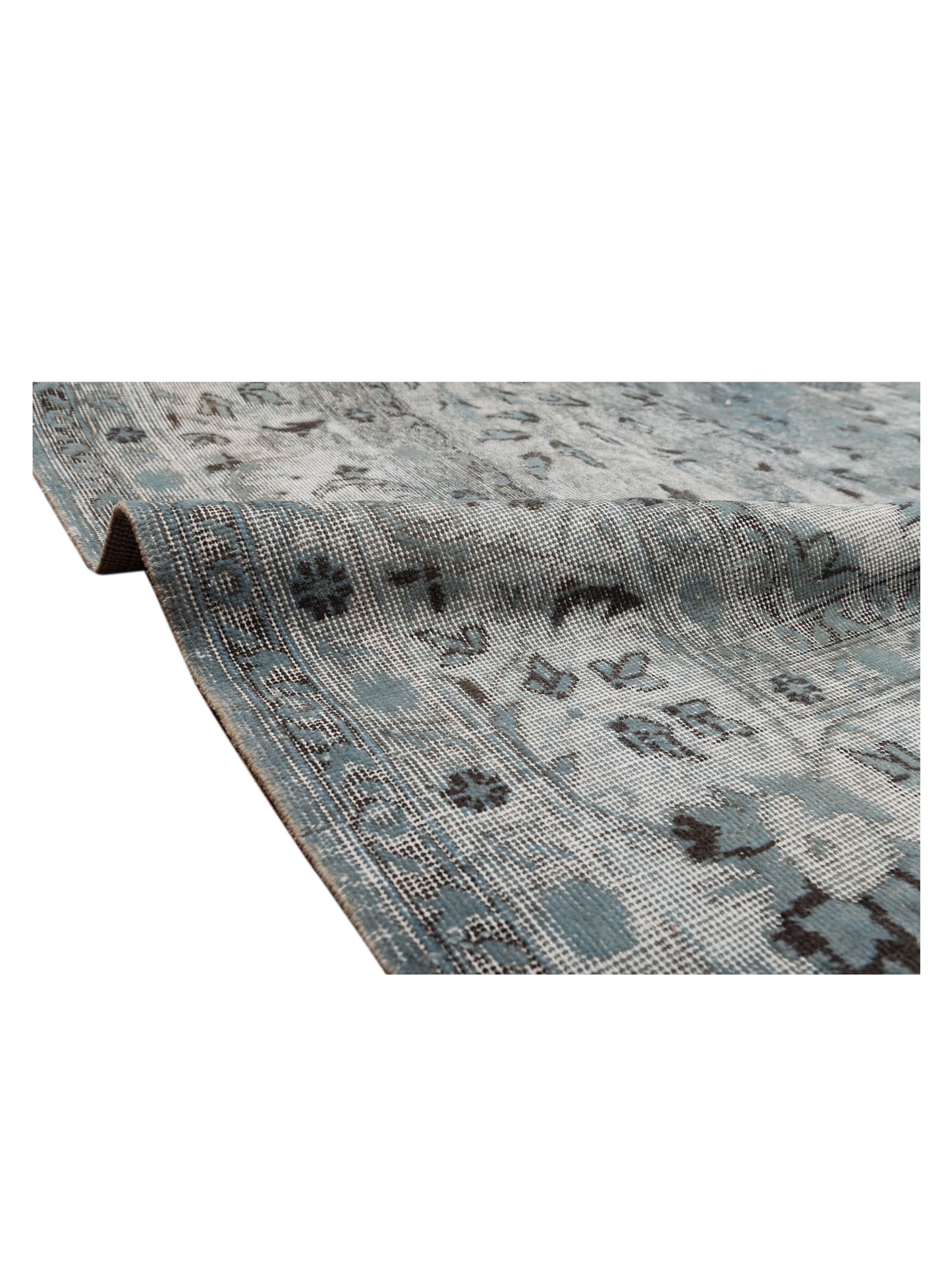 Vintage 122339 Blue 8.2x11.9 Hand Knotted Rug