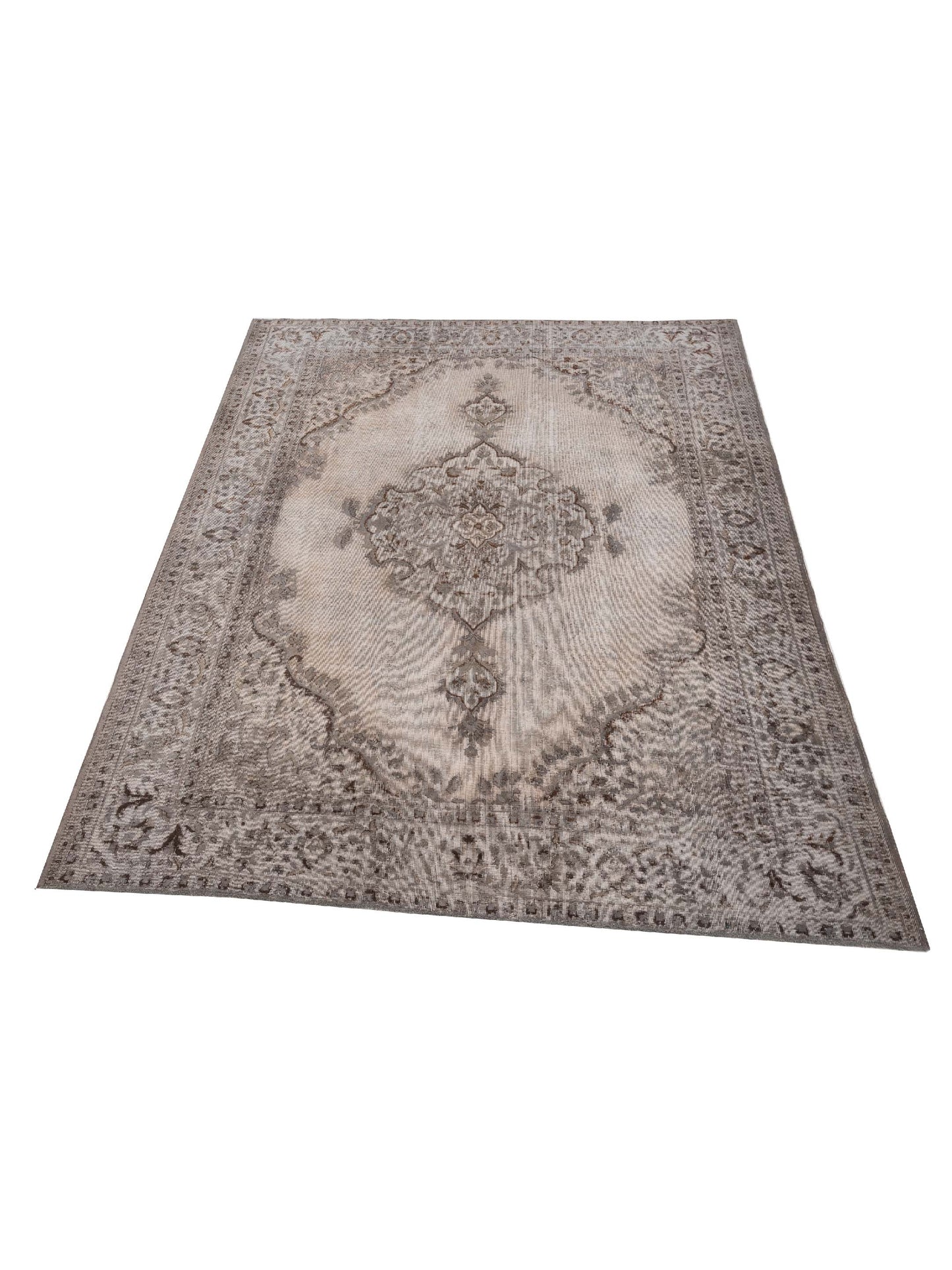 Vintage 122343 Gray 9.6x12.7 Hand Knotted Rug