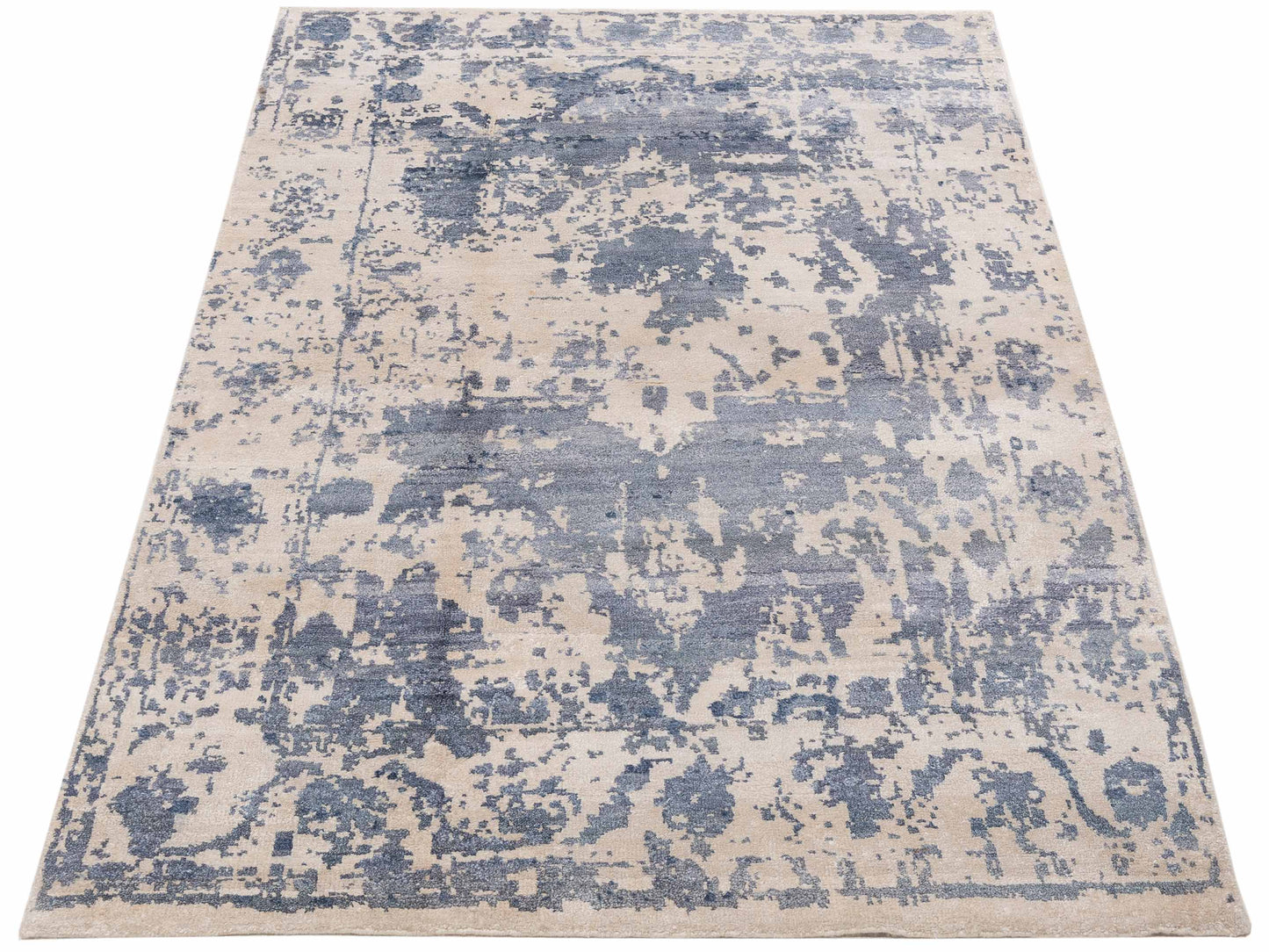 Tibetino 122353 Ivory Gray 4.10x7.11 Hand Knotted Rug