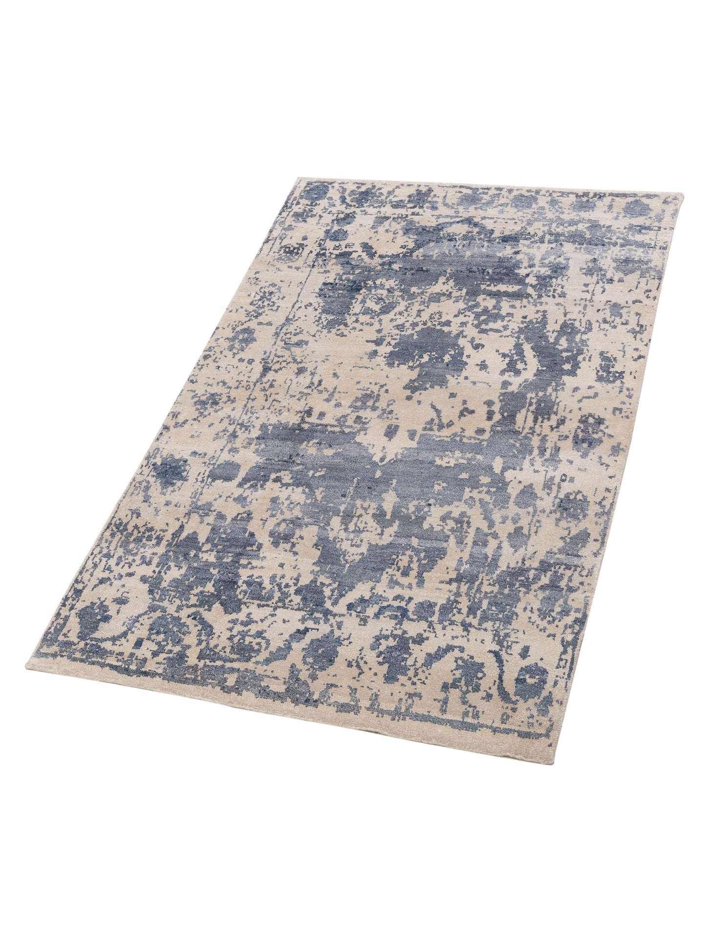 Tibetino 122353 Ivory Gray 4.10x7.11 Hand Knotted Rug