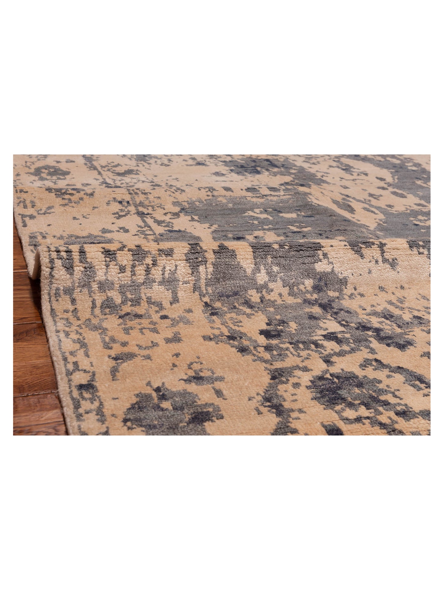 Tibetino 122354 Ivory Gray 5.8x8.11 Hand Knotted Rug