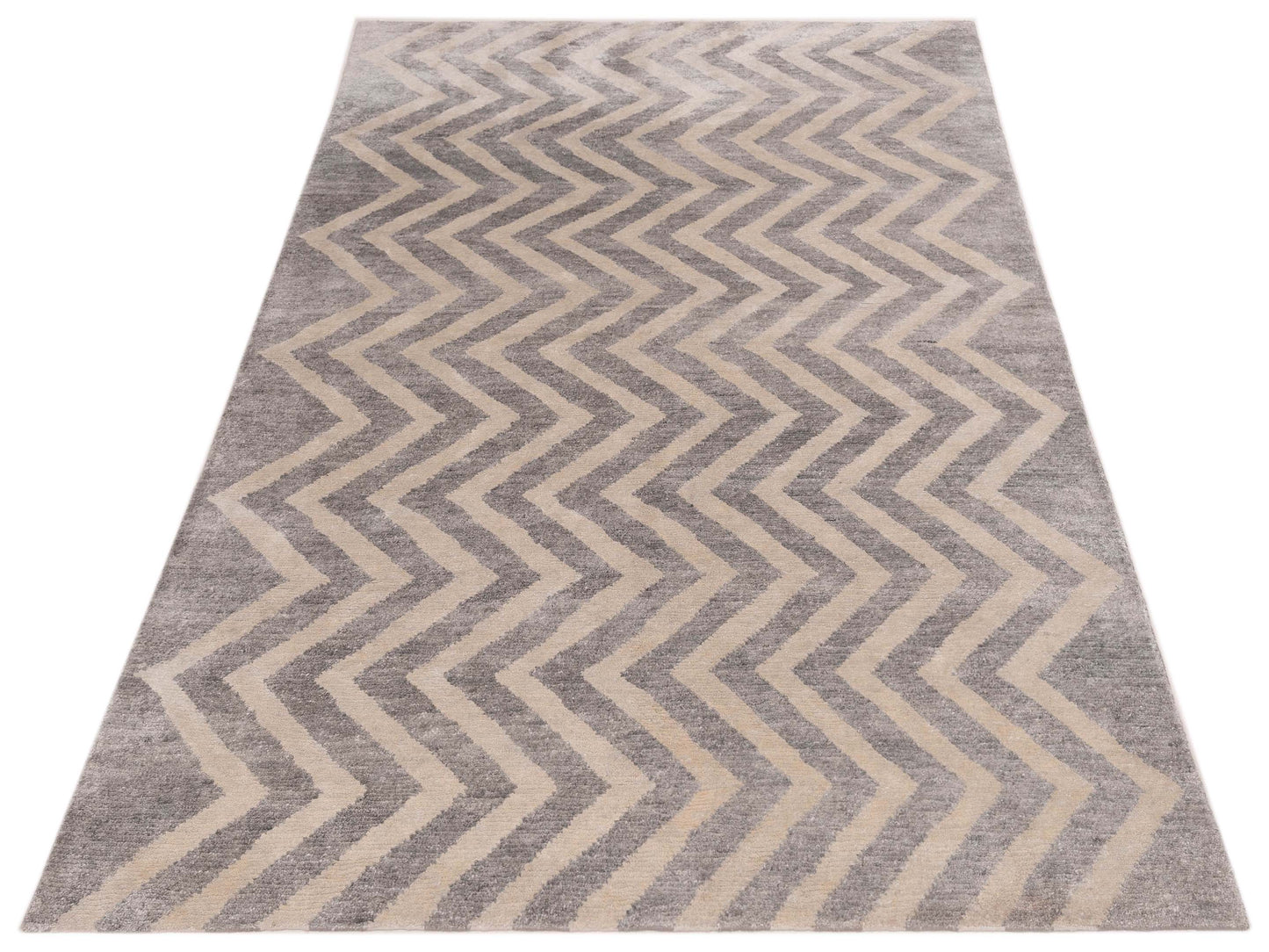 Tibetino 122397 Light Gray Light Gray 6.1x8.10 Hand Knotted Rug
