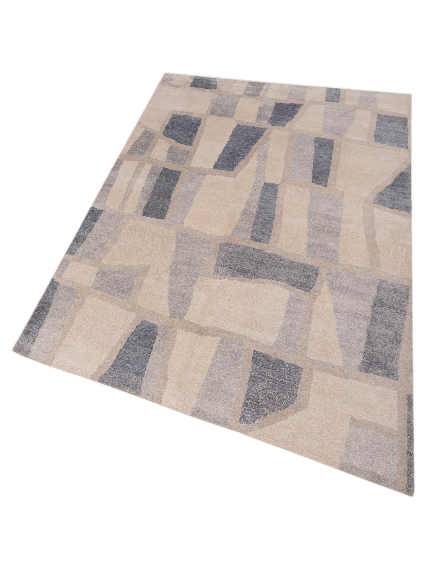 Tibetino 122400 Ivory Silver 6.2x8.9 Hand Knotted Rug