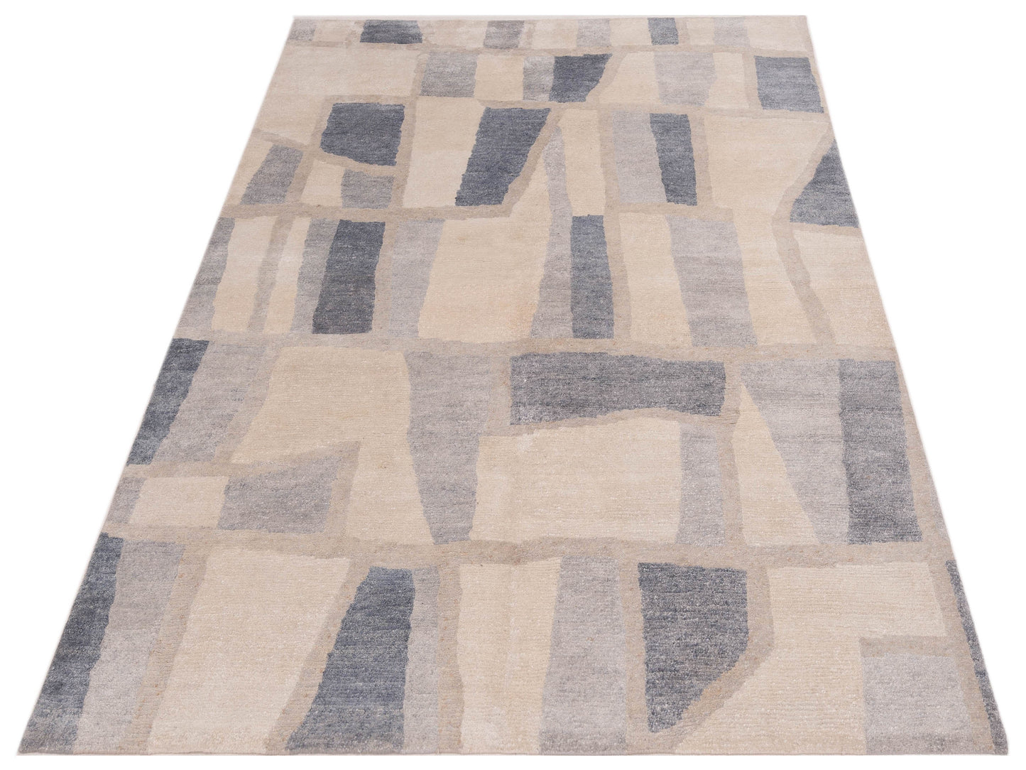 Tibetino 122400 Ivory Silver 6.2x8.9 Hand Knotted Rug