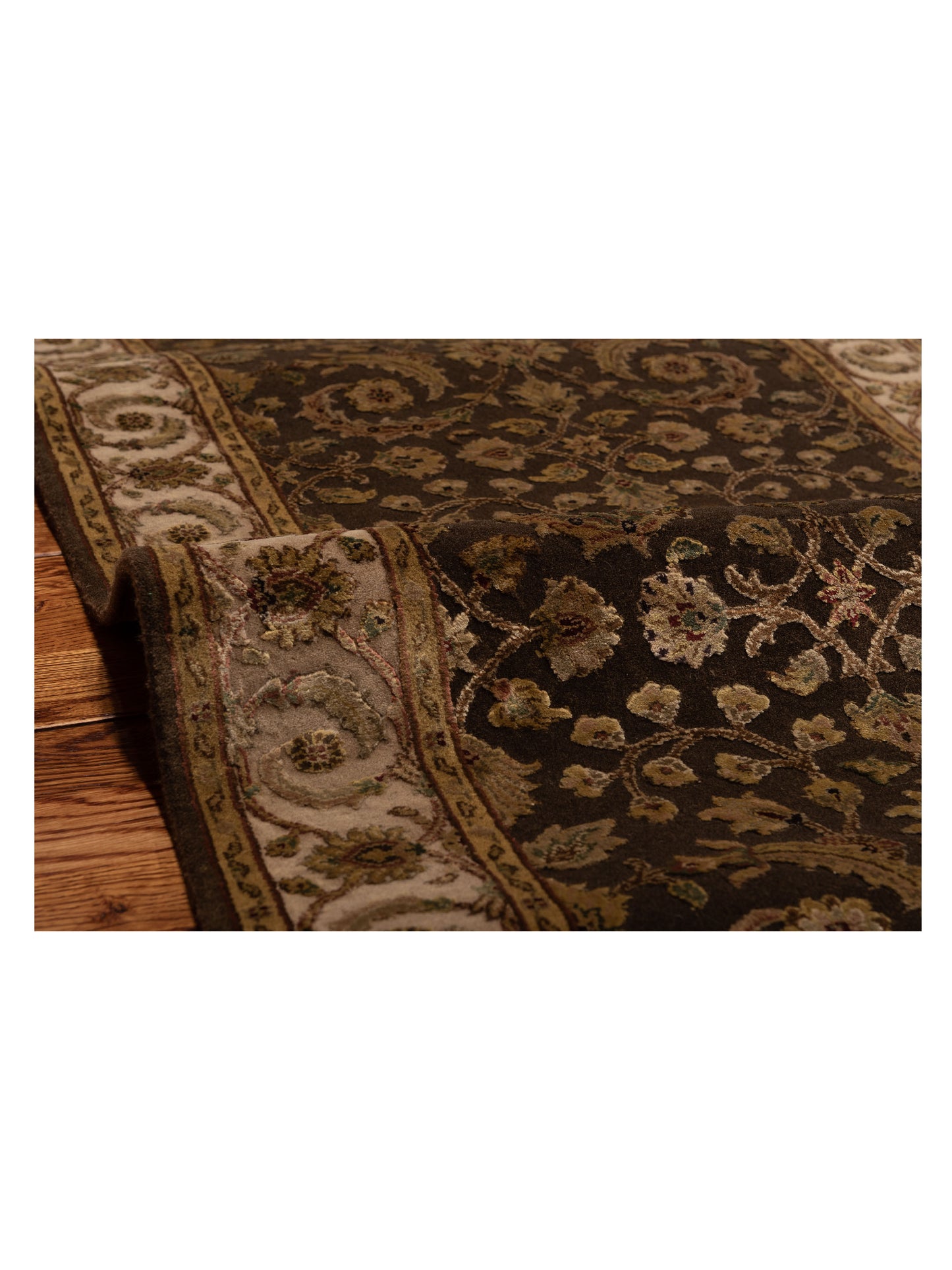 Imperial Silk 122490 Brown Beige 2.6x10.3 Hand Knotted Rug