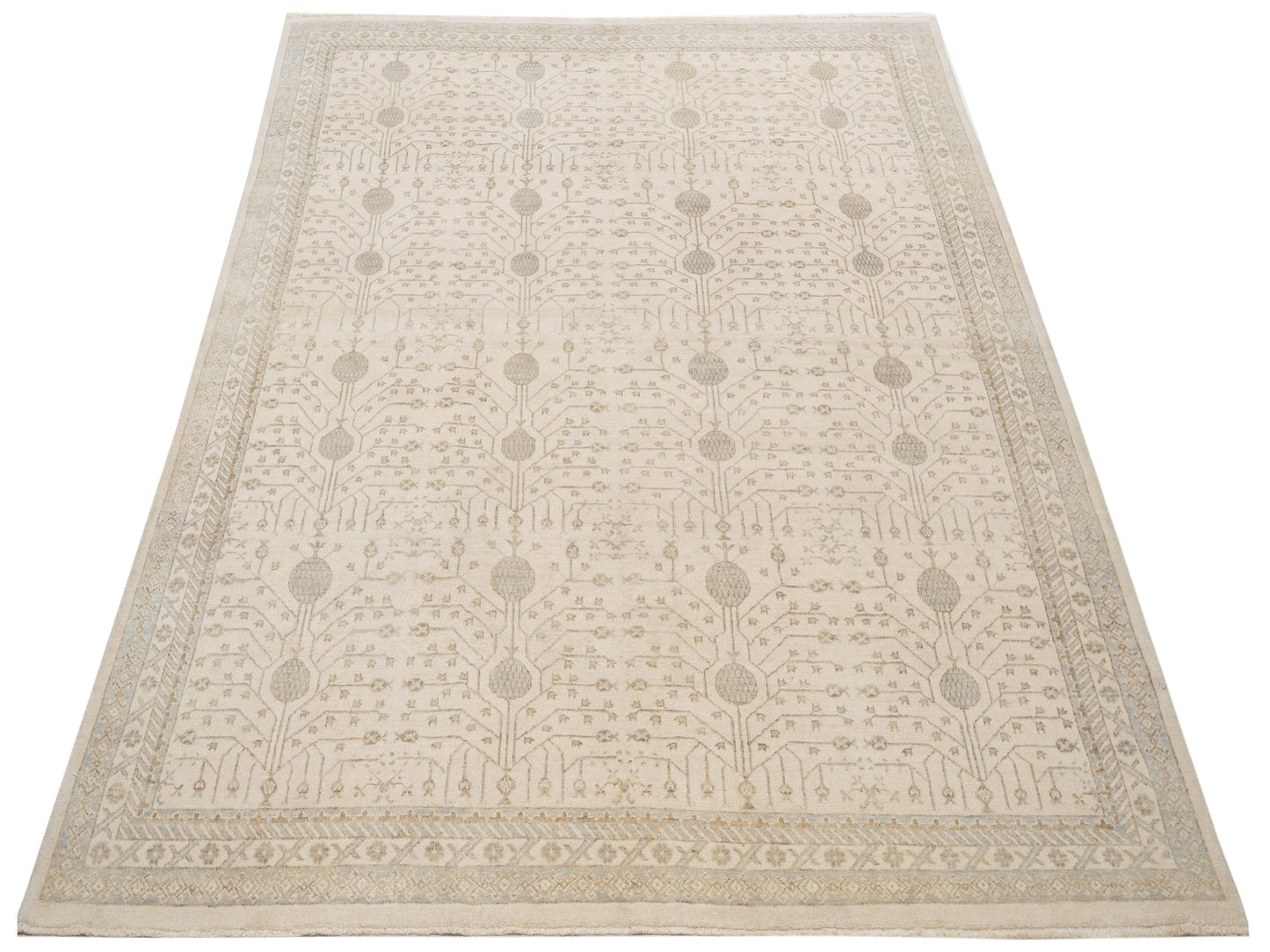 Stella 122507 Ivory Ivory 8.2x9.5 Hand Knotted Rug