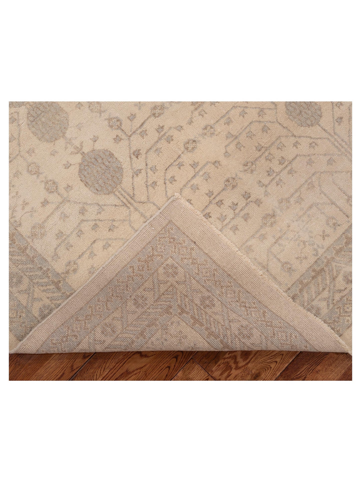 Stella 122517 Ivory Ivory 5.4x7.8 Hand Knotted Rug
