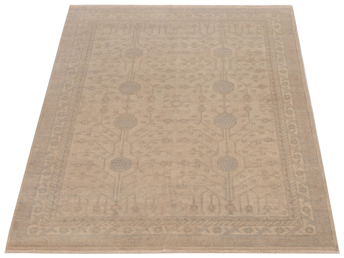 Stella 122518 Ivory Ivory 3.10x5.8 Hand Knotted Rug