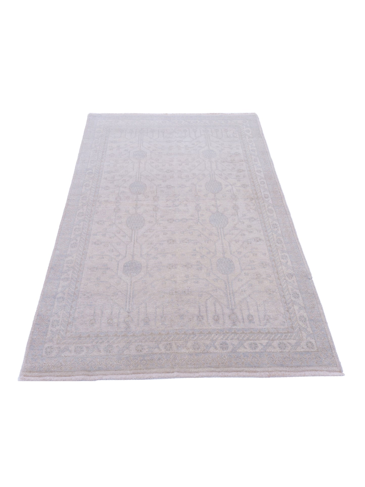 Stella 122518 Ivory Ivory 3.10x5.8 Hand Knotted Rug