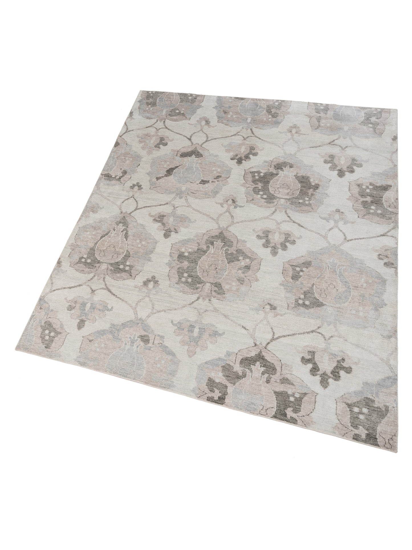Tibetino 122531 Silver Green 7.9x9.11 Hand Knotted Rug