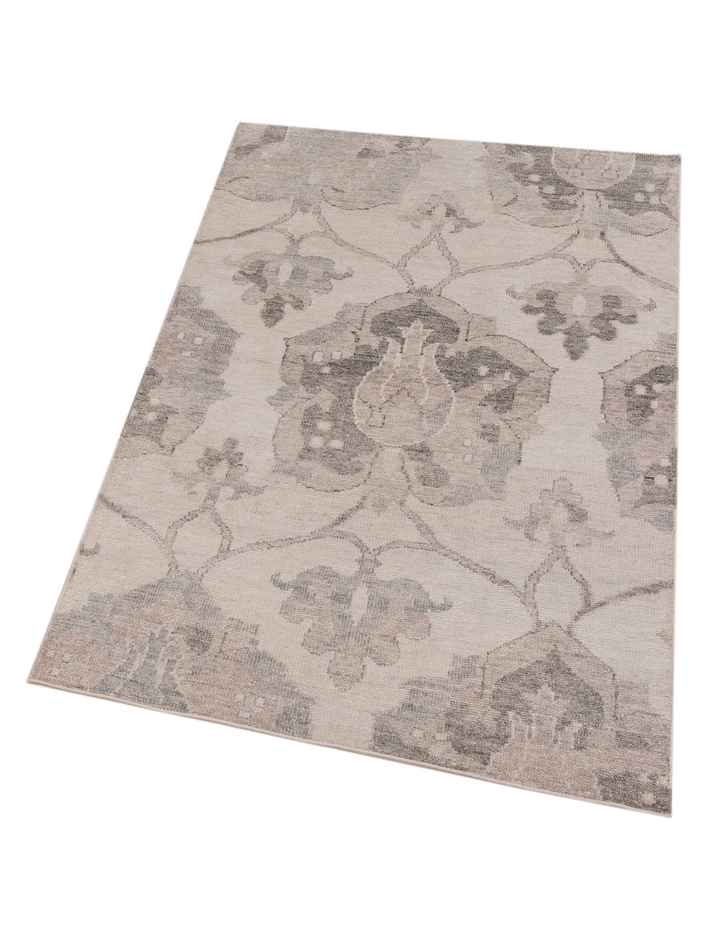 Tibetino 122541 Silver Gray 3.11x5.11 Hand Knotted Rug