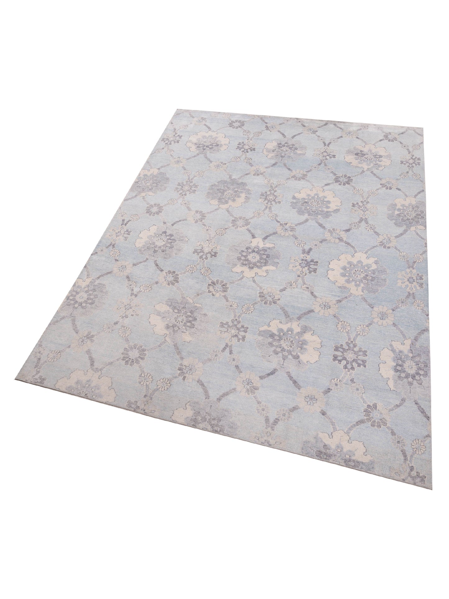 Tibetino 122546 Light Blue 8.9x12.2 Hand Knotted Rug