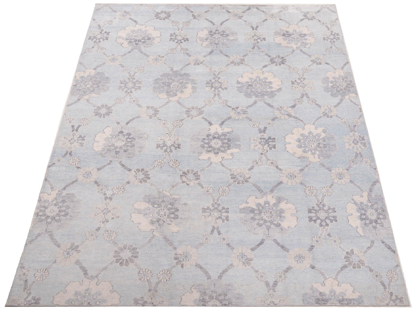 Tibetino 122546 Light Blue 8.9x12.2 Hand Knotted Rug