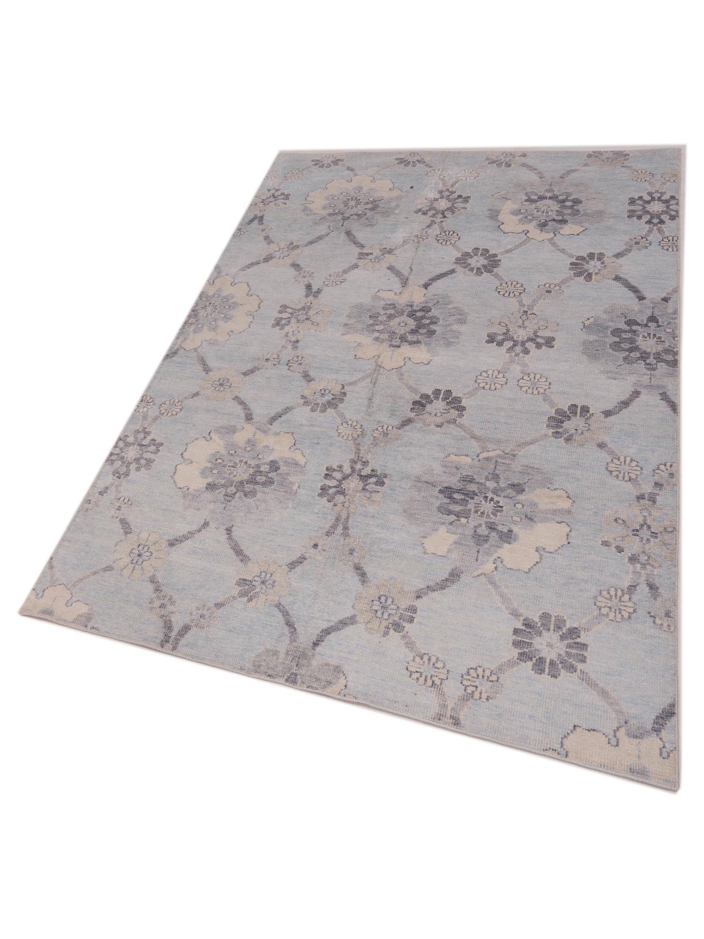 Tibetino 122551 Silver Blue 5.9x9.1 Hand Knotted Rug