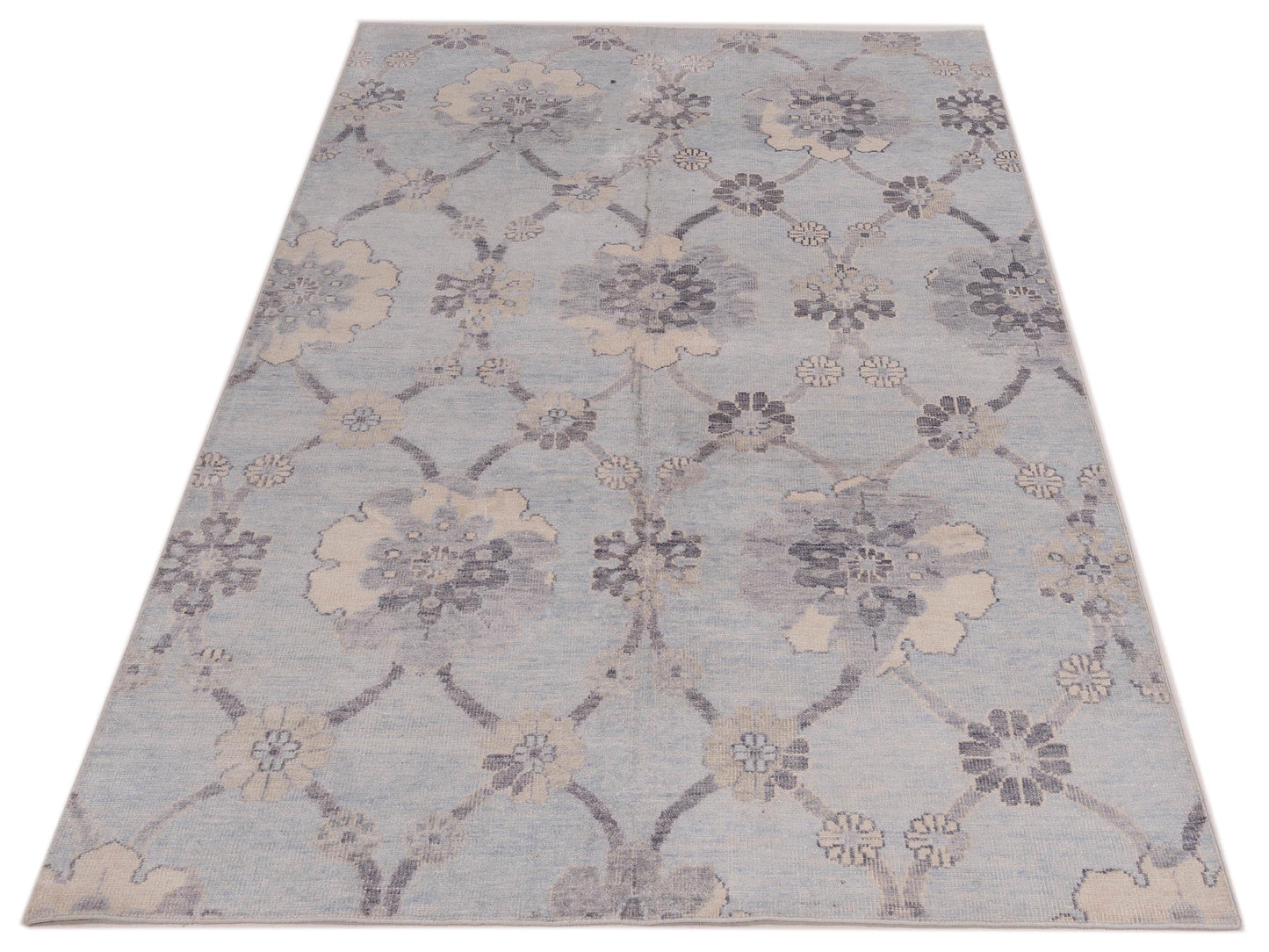 Tibetino 122551 Silver Blue 5.9x9.1 Hand Knotted Rug