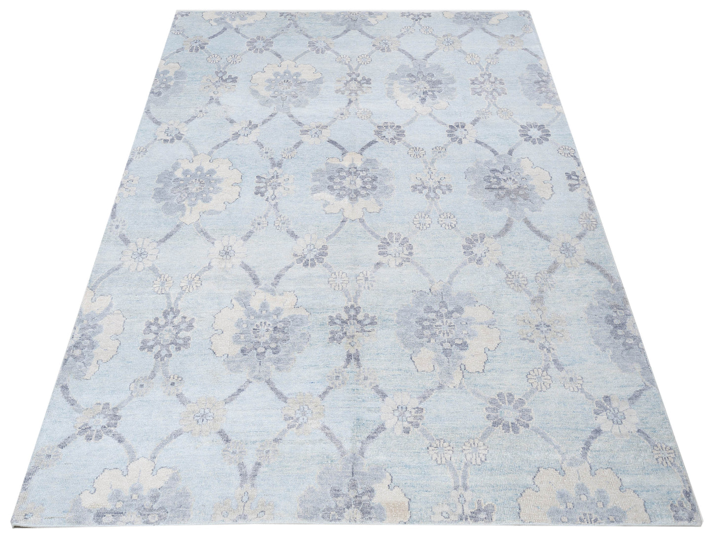 Tibetino 122556 Blue 7.11x10.2 Hand Knotted Rug