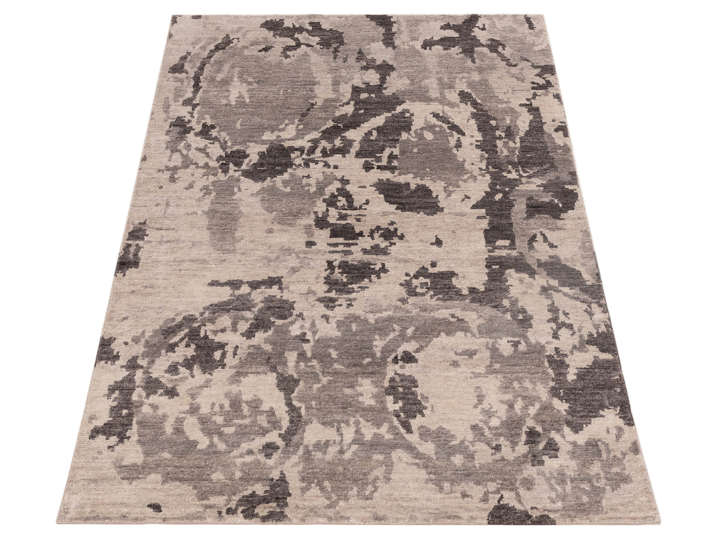 Tibetino 122563 Ivory Gray 3.11x5.10 Hand Knotted Rug