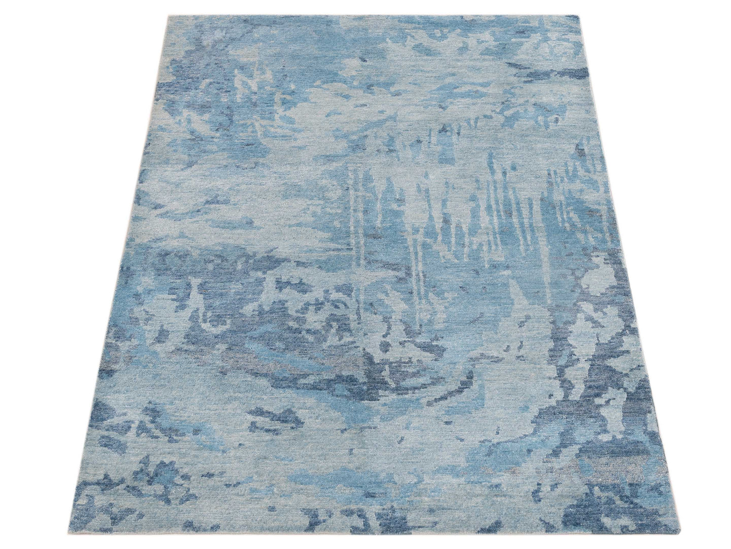 Tibetino 122586 Blue 4x5.10 Hand Knotted Rug