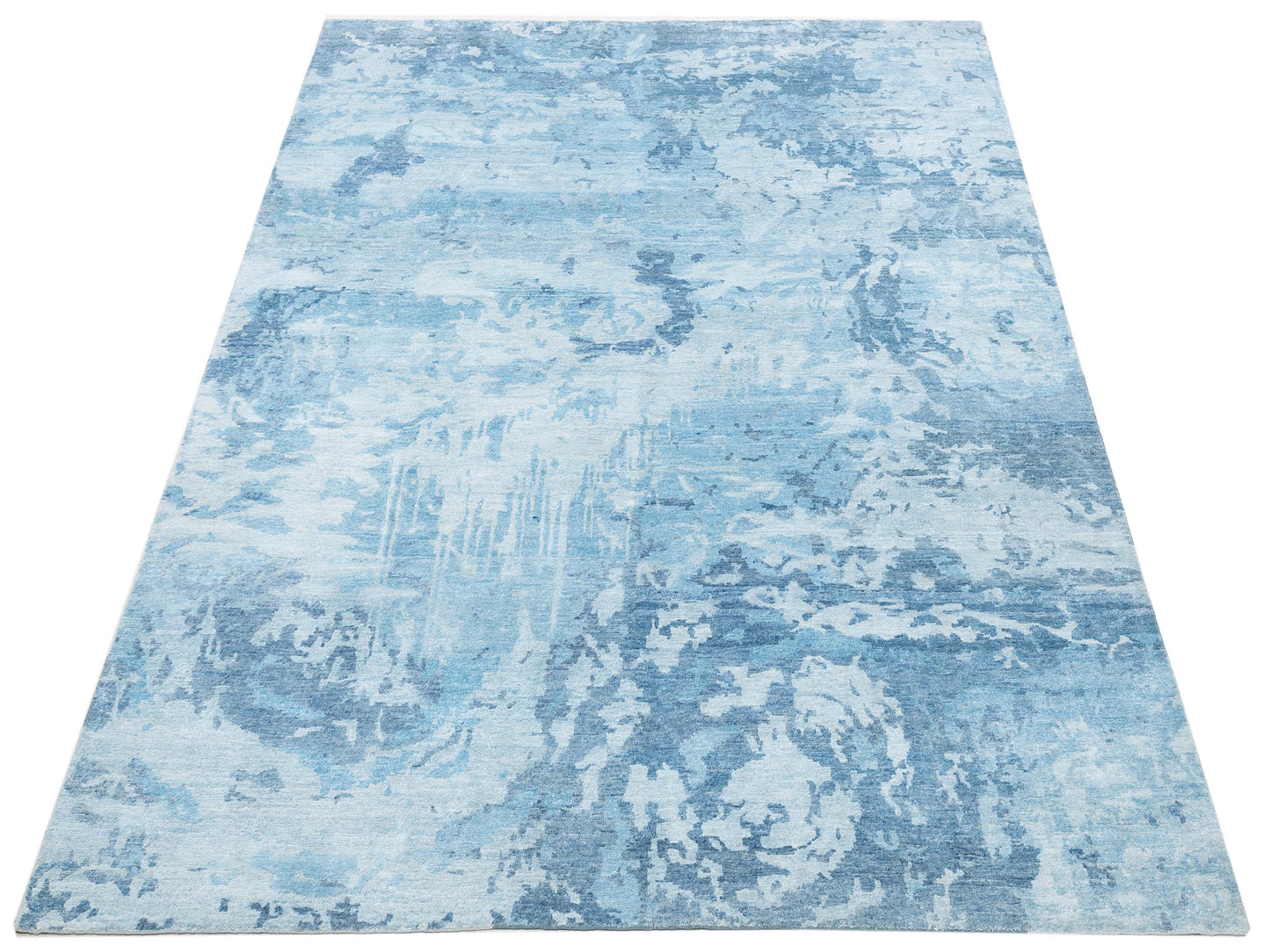 Tibetino 122589 Blue 8x9.11 Hand Knotted Rug