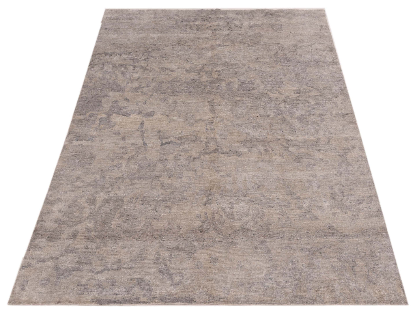 Tibetino 122594 Ivory Gray 6.2x8.9 Hand Knotted Rug