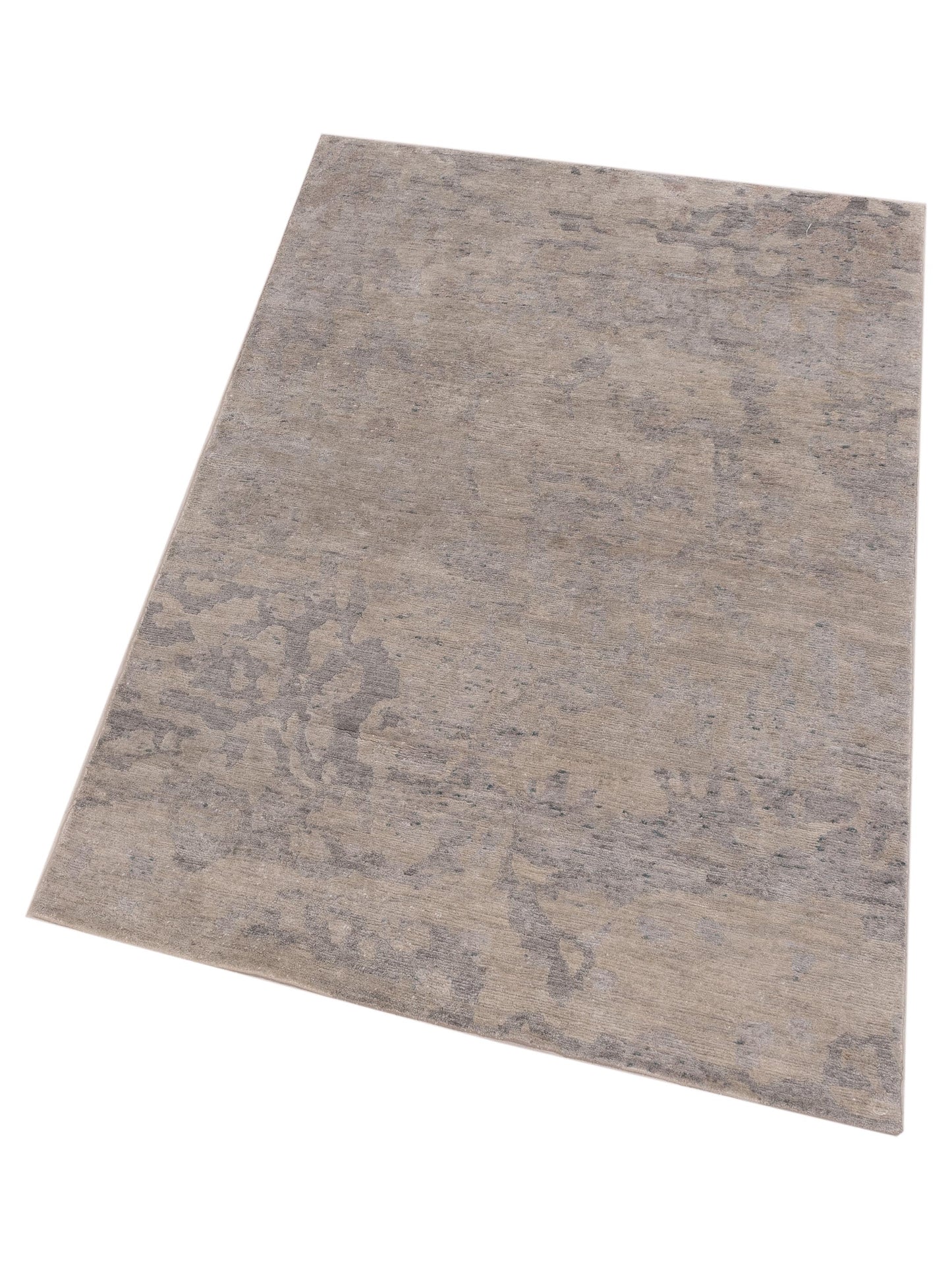 Tibetino 122596 Ivory Gray 3.11x5.11 Hand Knotted Rug