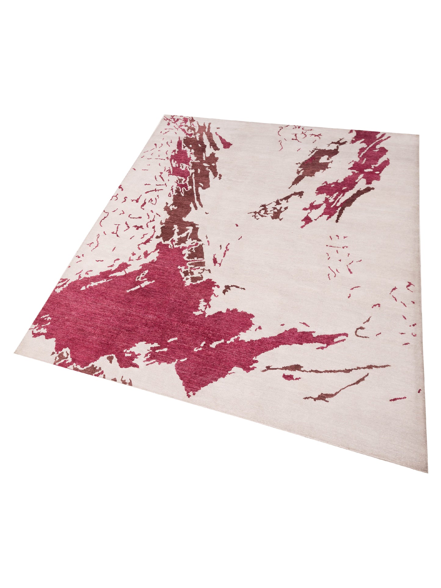 Tibetino 122602 Ivory Red 9.3x11.11 Hand Knotted Rug