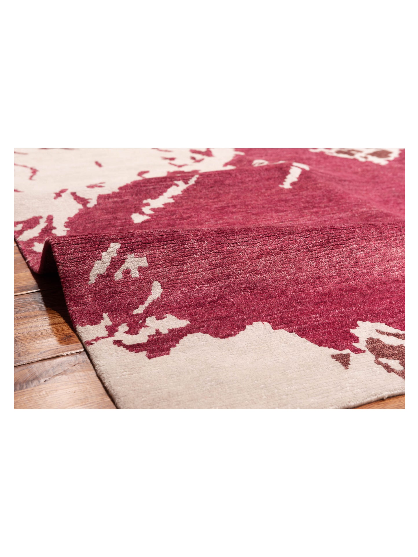 Tibetino 122602 Ivory Red 9.3x11.11 Hand Knotted Rug