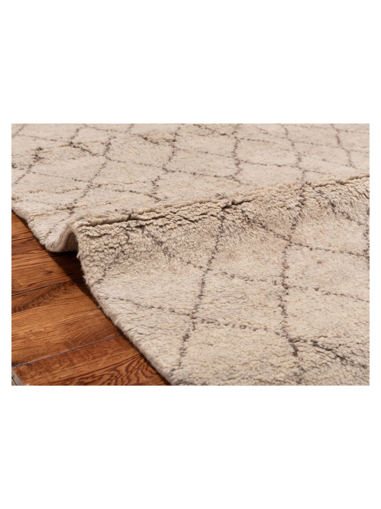 Moroccan 122616 Beige 5.01x8 Hand Knotted Rug