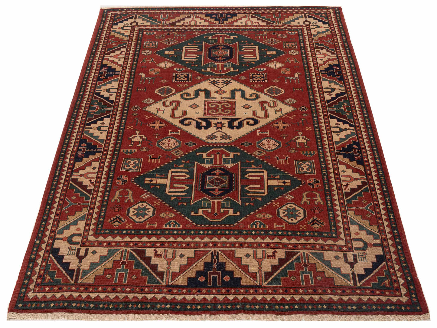 Turkish Shirwan 122628 Multi 6.10x8.11 Hand Knotted Rug