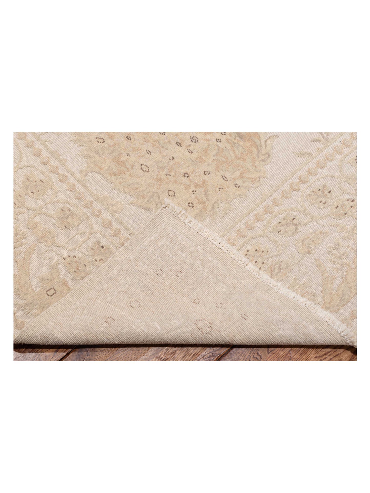 Vintage 122674 Ivory 9x12.6 Hand Knotted Rug