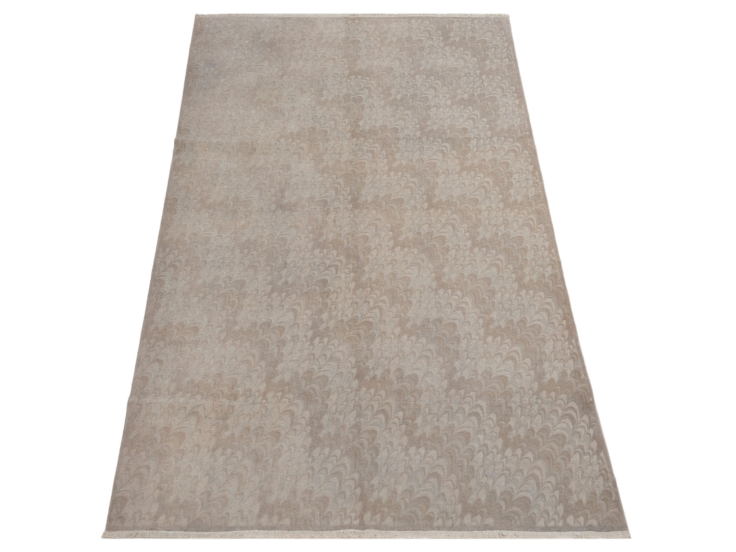 Vintage 122680 Silver 7.2x8.6 Hand Knotted Rug