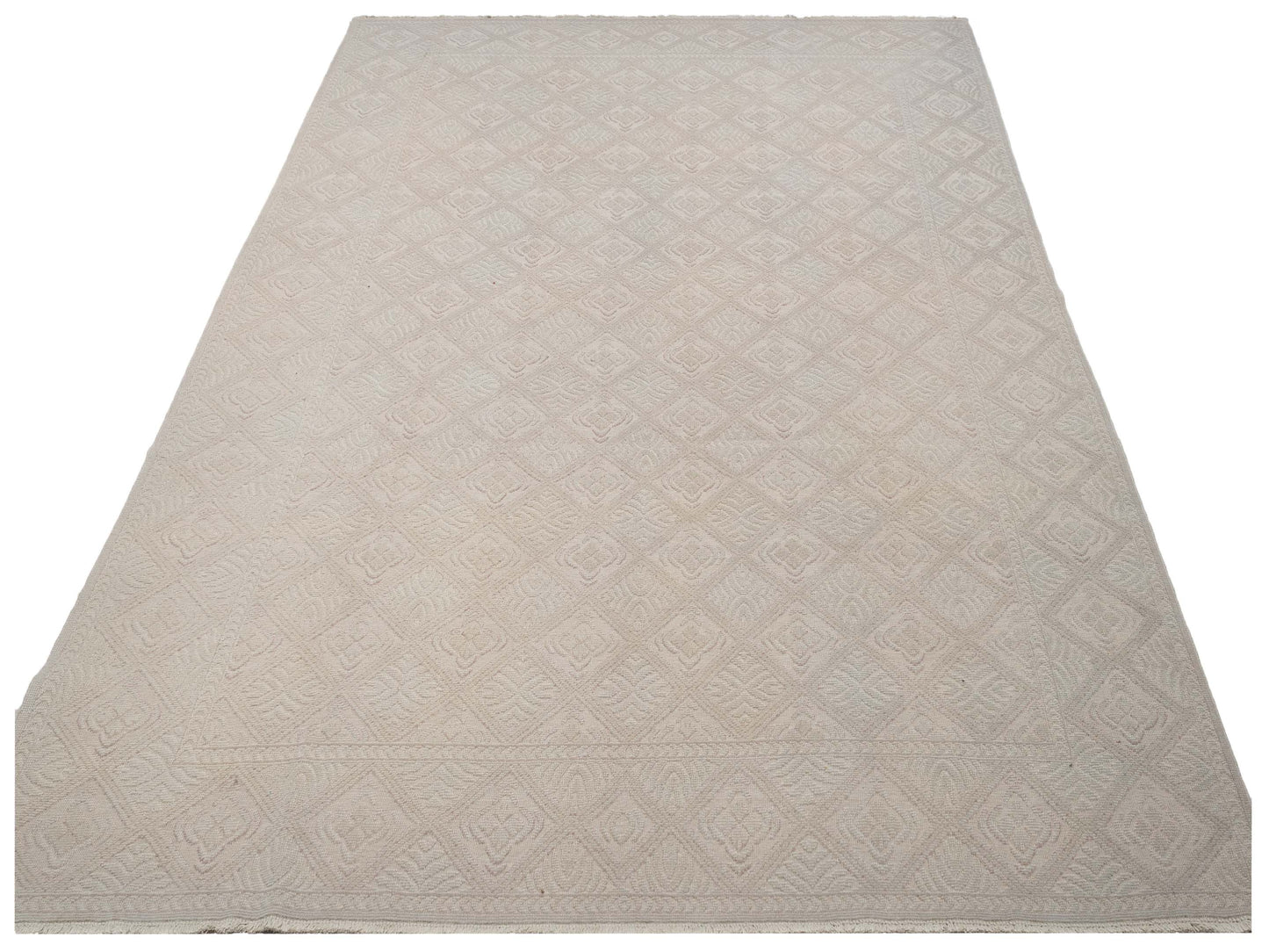 Vintage 122681 Silver 9.1x12.3 Hand Knotted Rug