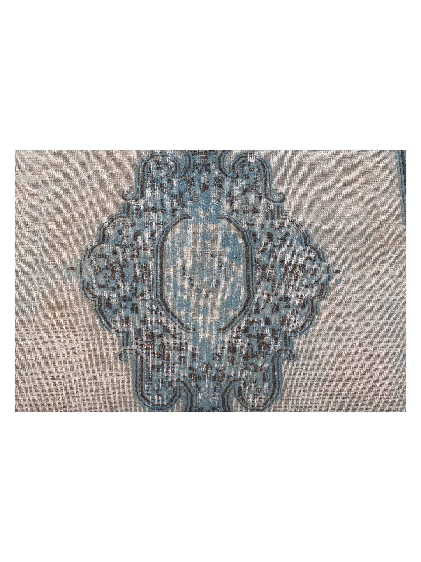 Vintage 122688 Blue 9x12.3 Hand Knotted Rug